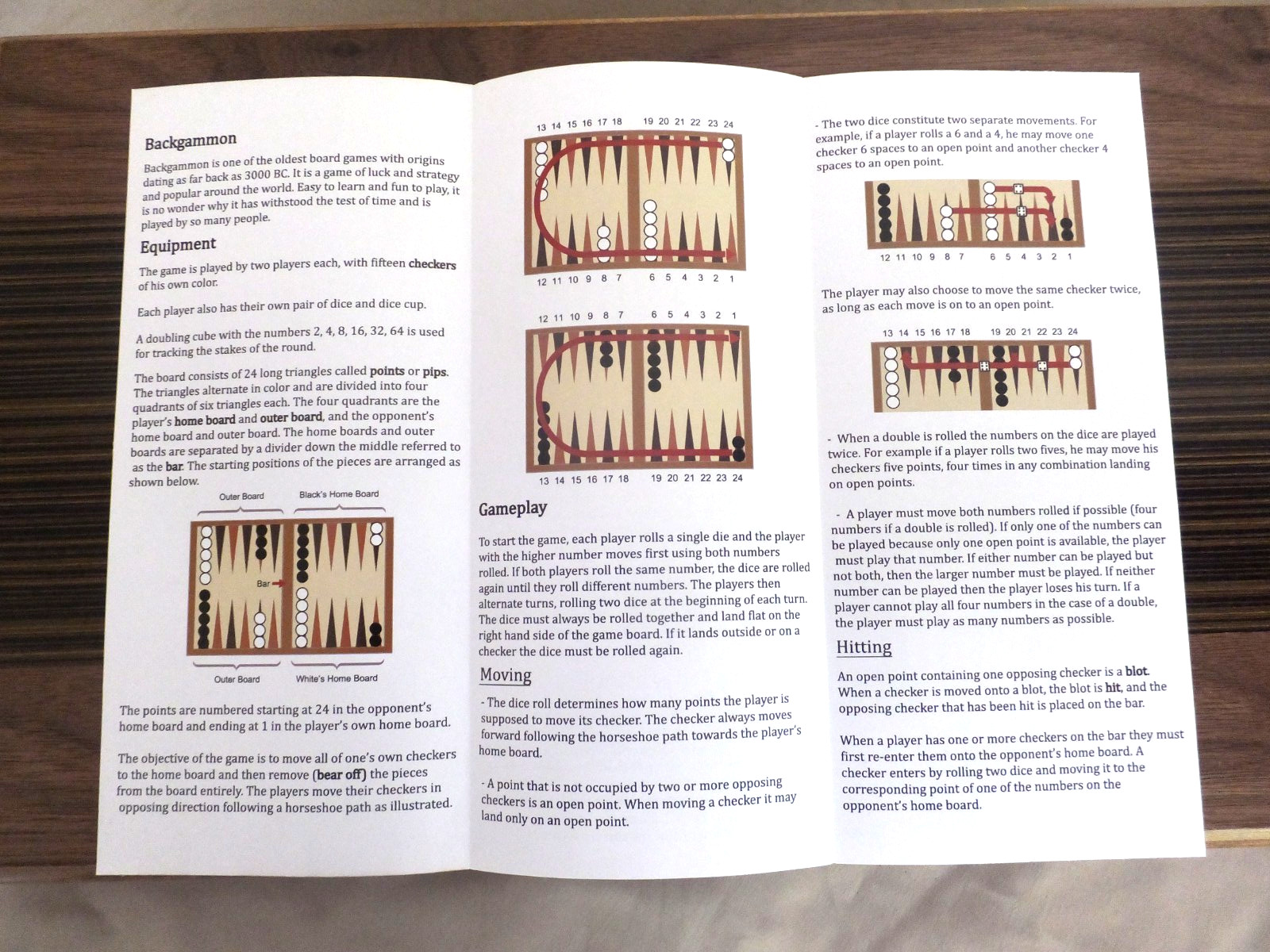 Yellow Mountain Imports Wooden Inlaid Backgammon “Pasadena” Set