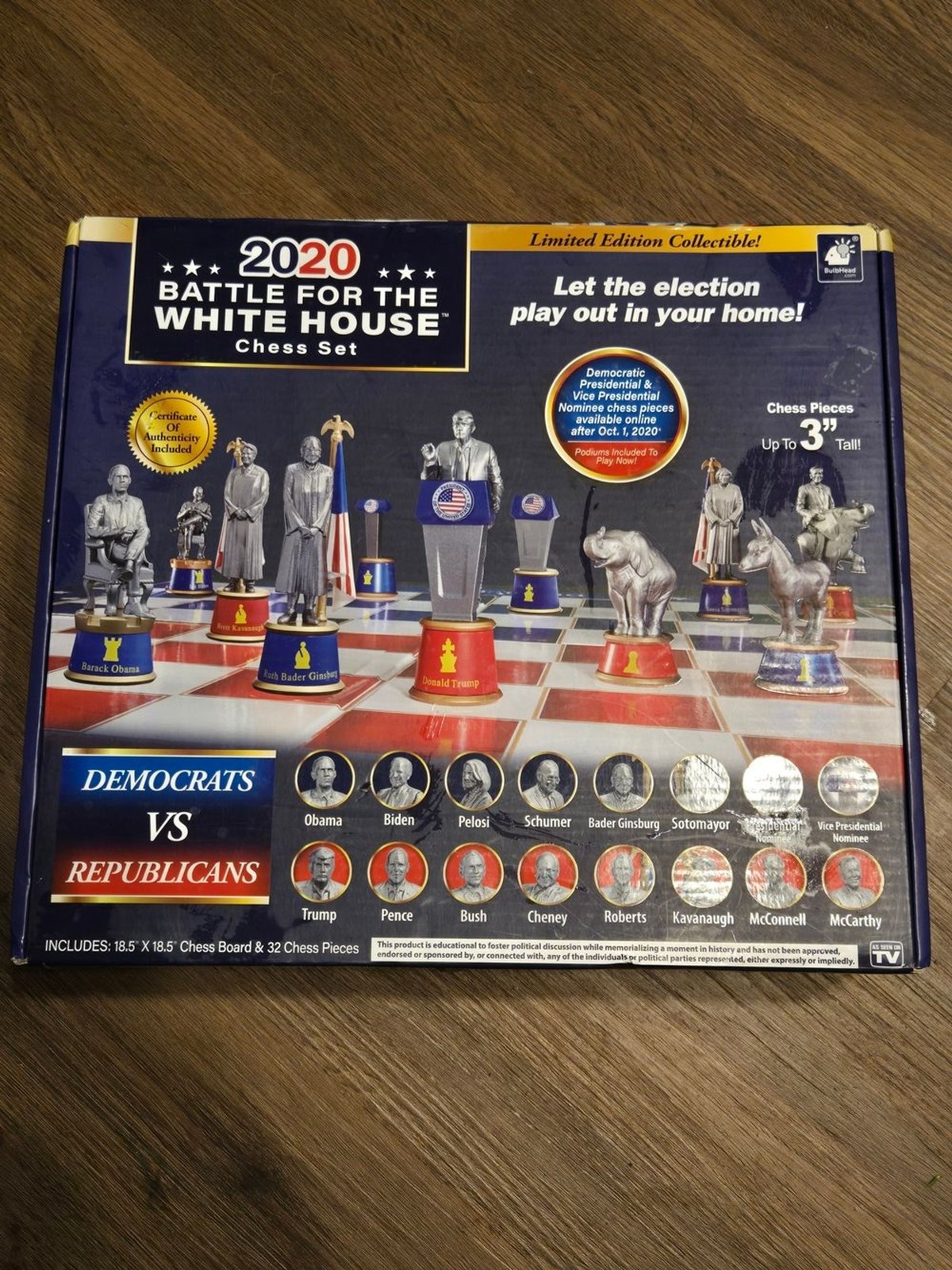2020 Battle for the White House Collector Chess Set – Blue & Red