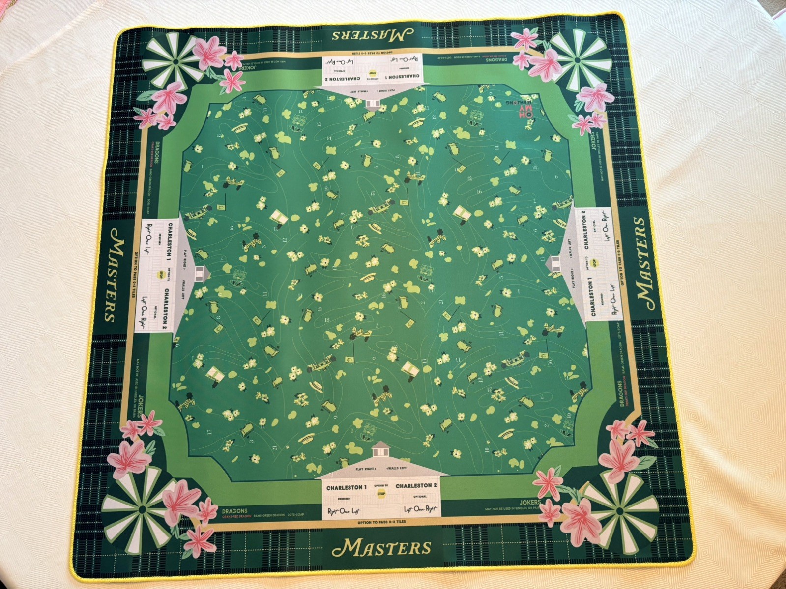 Mahjong GOLF Club New 160 Tiles, Mat, Dice, Dice Bag, Mat Bag. RARE Set Masters