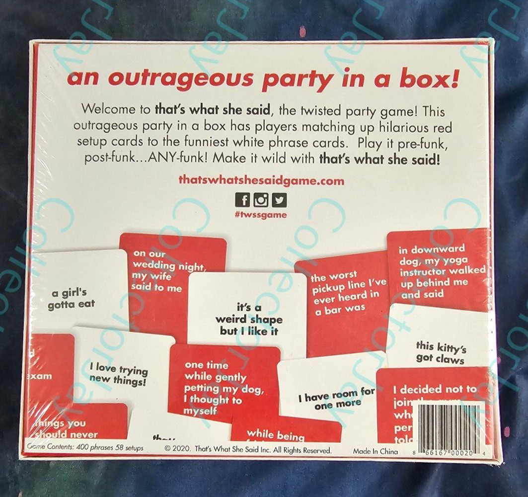 That’s What She Said Game The Hilariously Twisted Party Game | Ages 17+ *New*