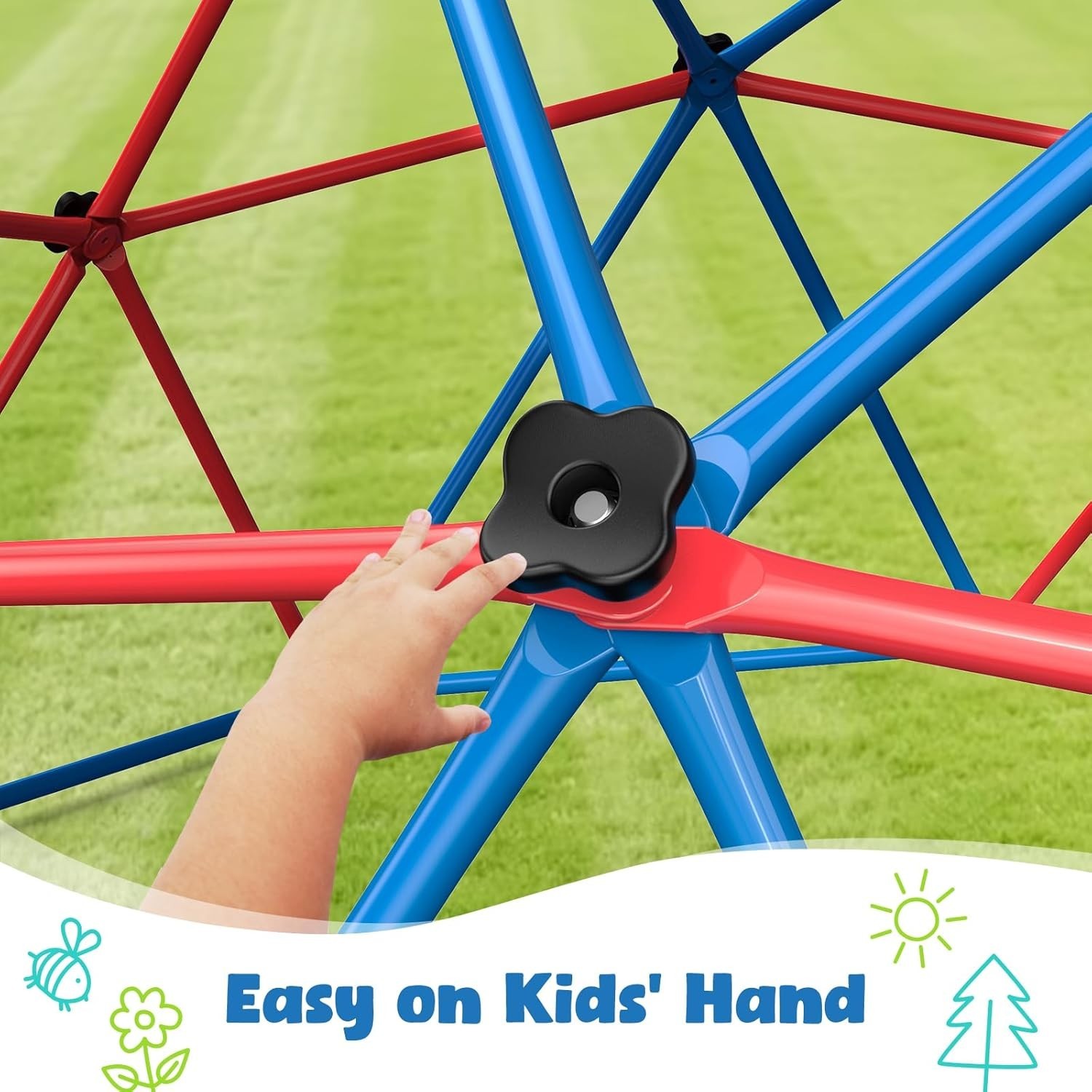Climbing Dome Swing Set LED Saucer 800lb Jungle Gym Outdoor 3-8 8-12 Kids