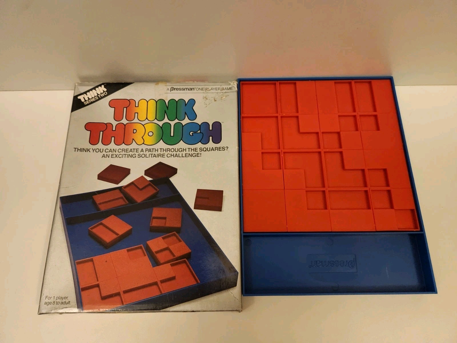Vintage 1988 Pressman Think Through Game 100% Complete Match 4 Take 5
