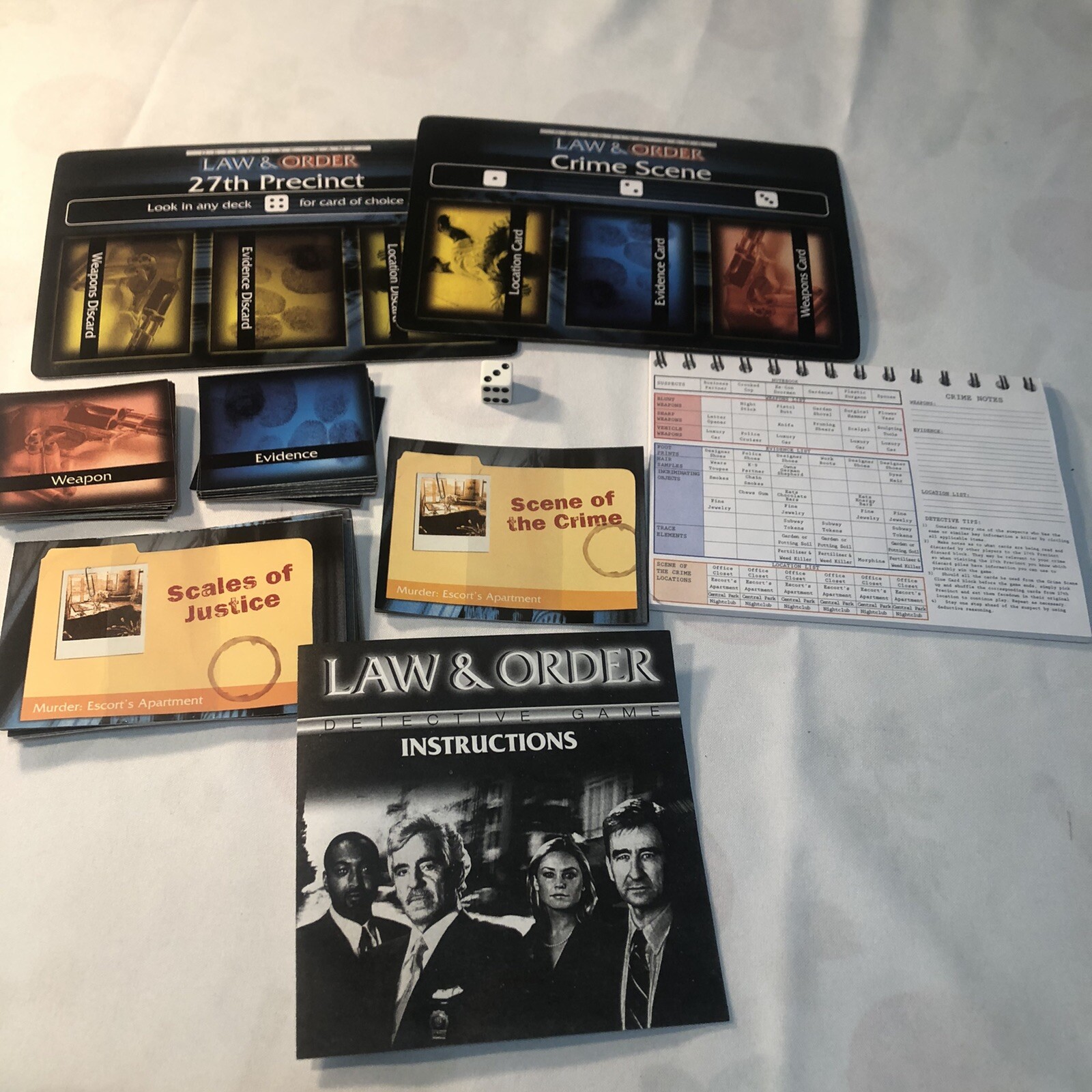 Law & Order Detective Game Cardinal Games 2-4 players ages 13+ TV Show