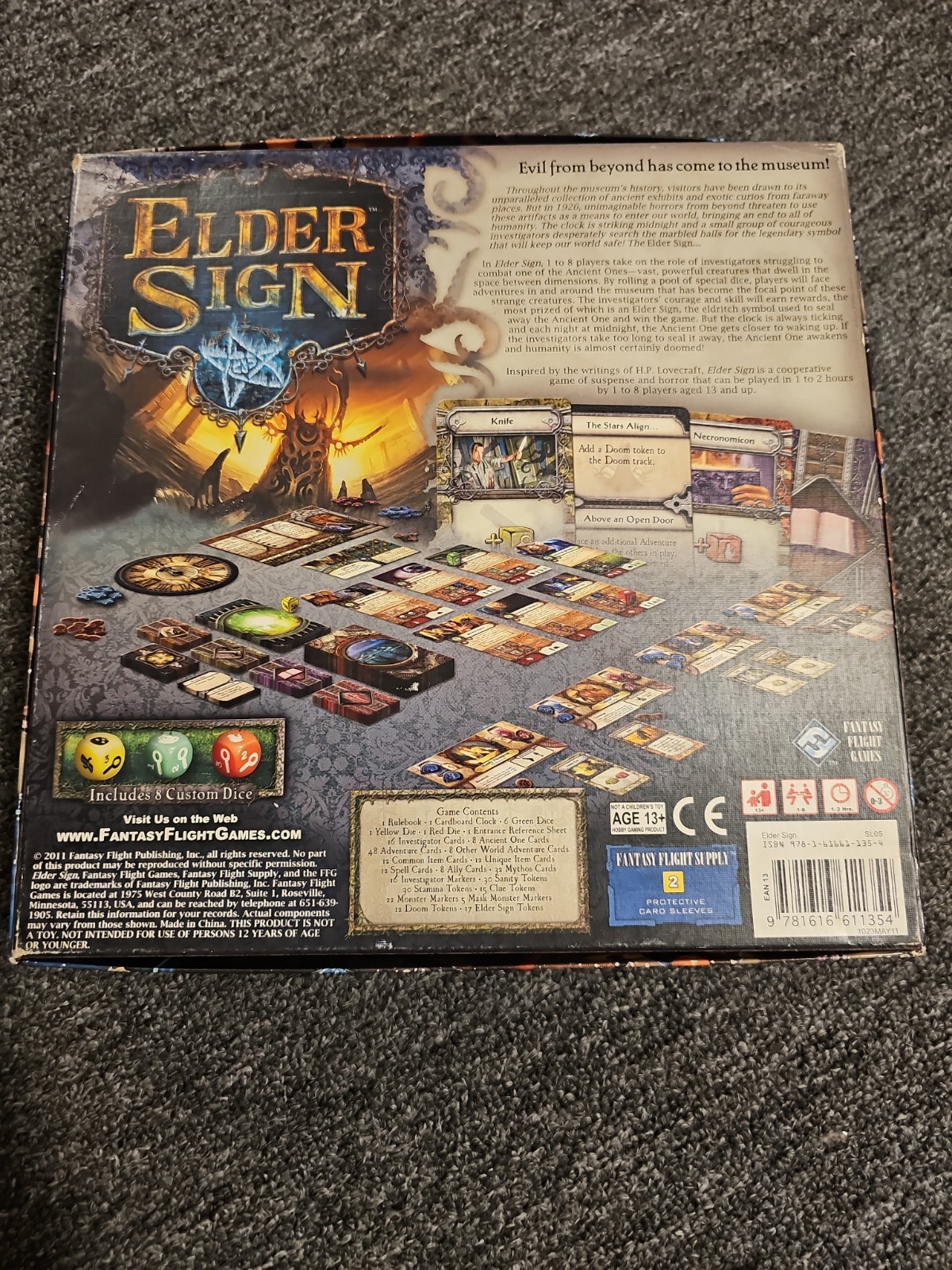 “Elder Sign” Cooperative Horror Dice Board Game Complete 2011