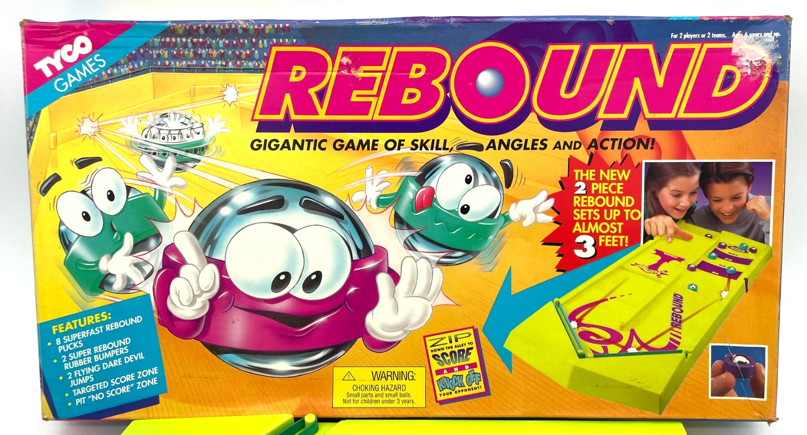 TYCO Rebound “Gigantic Game of Skill, Angles and Action!” 1994 VTG Incomplete