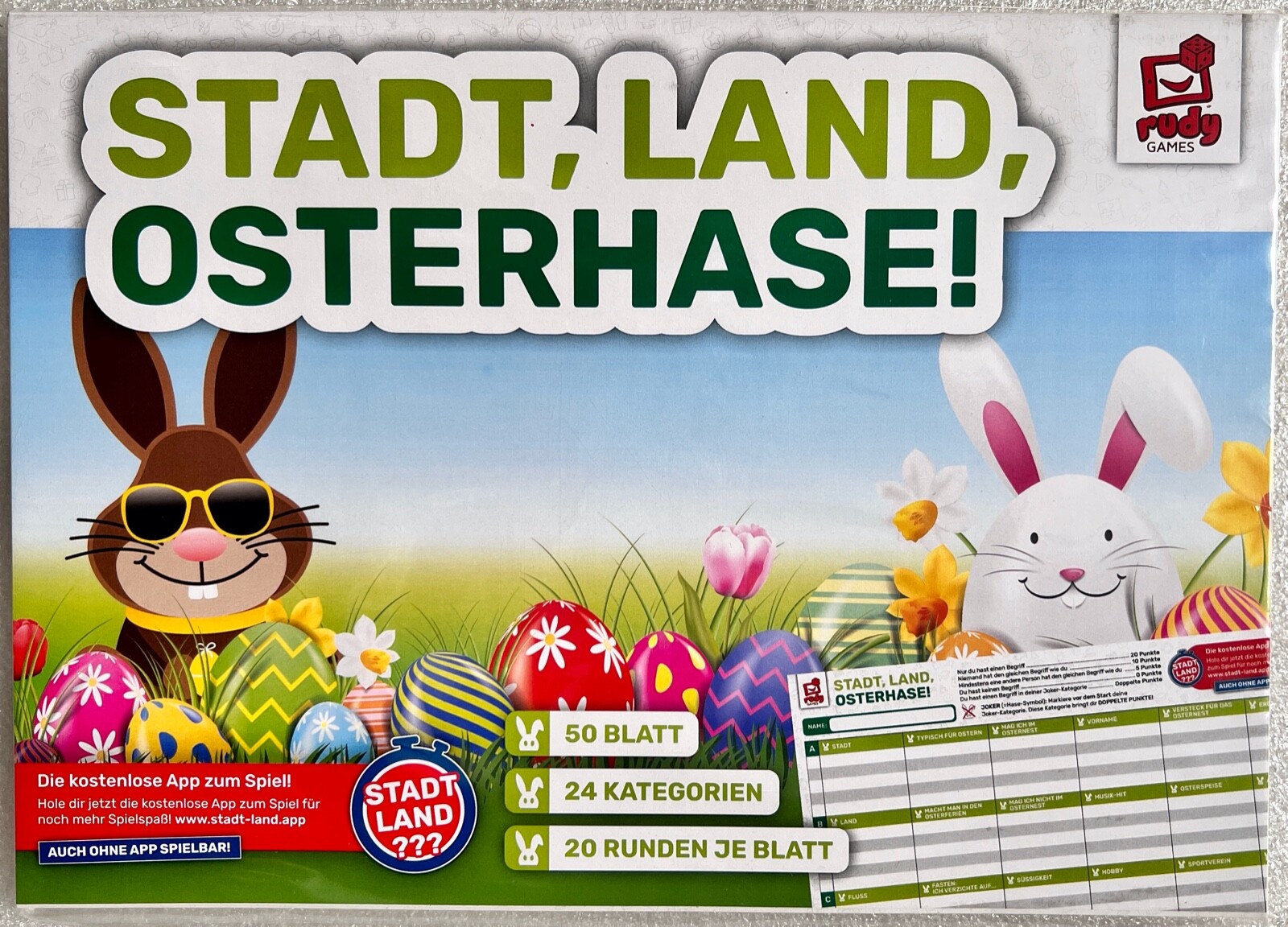 City Country River Easter Bunny Rudy Games Party Game iOS Android App Logic Game New