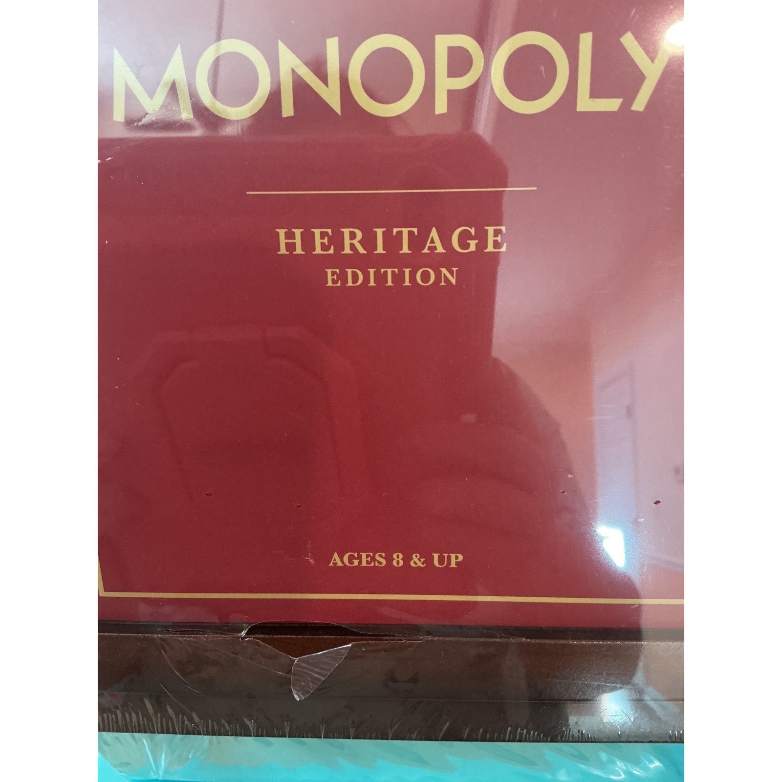 Monopoly Heritage Edition Board Game Walnut Stained Wood Box Ages 8 Plus 2-6 pla