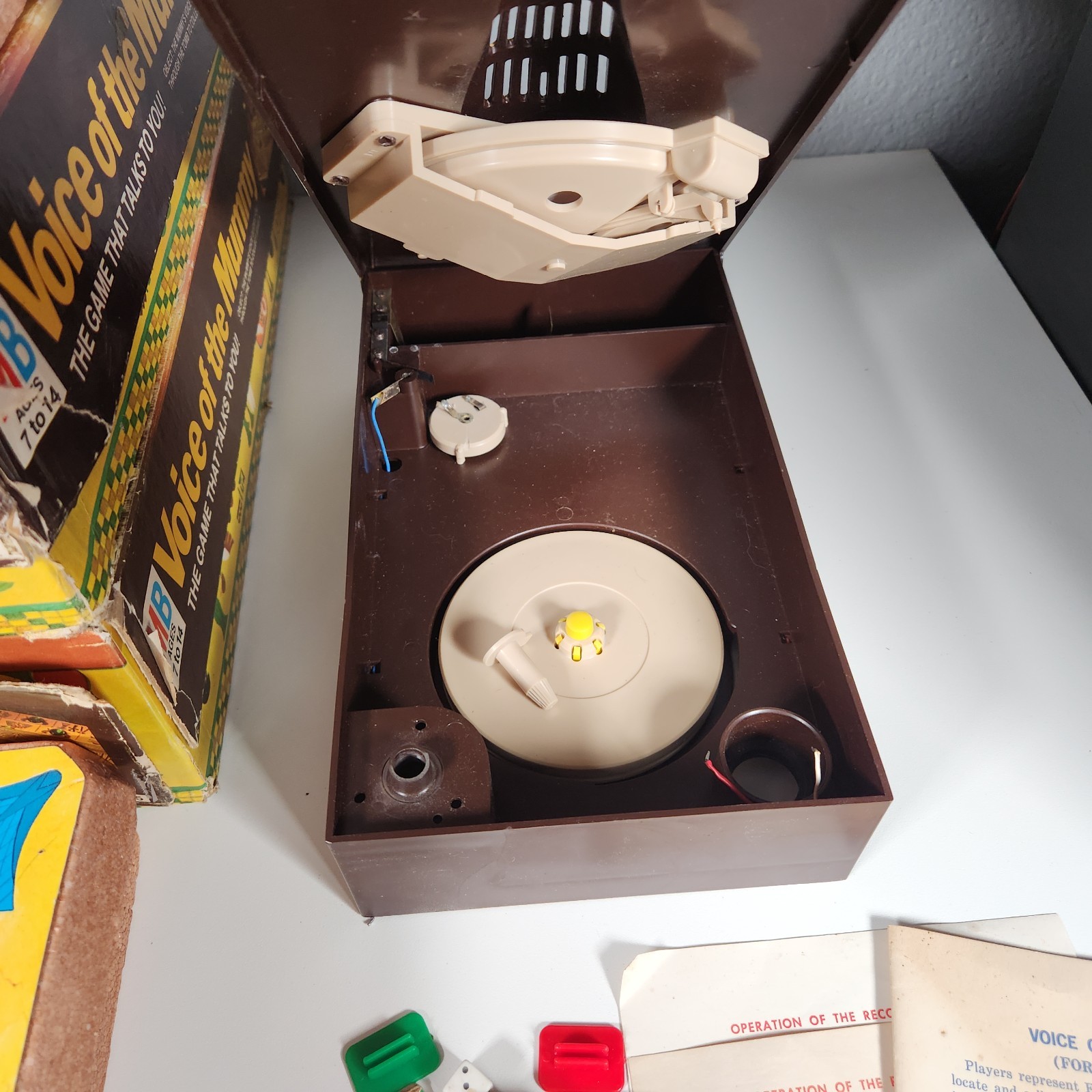 3 Milton Bradley Board Game – 1971 – VOICE OF THE MUMMY – w/Box For Parts AS IS