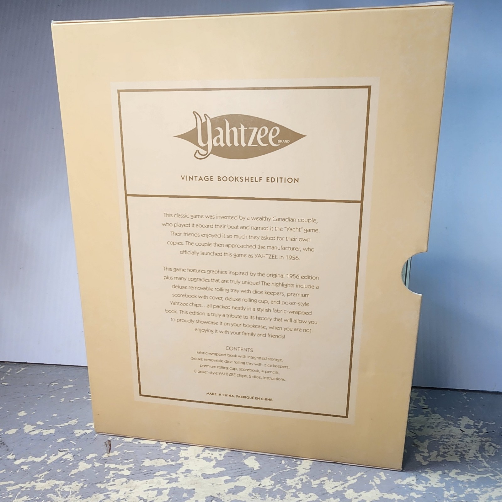 Yahtzee Vintage Bookshelf Edition WS Game Company New Open Box Complete Premium