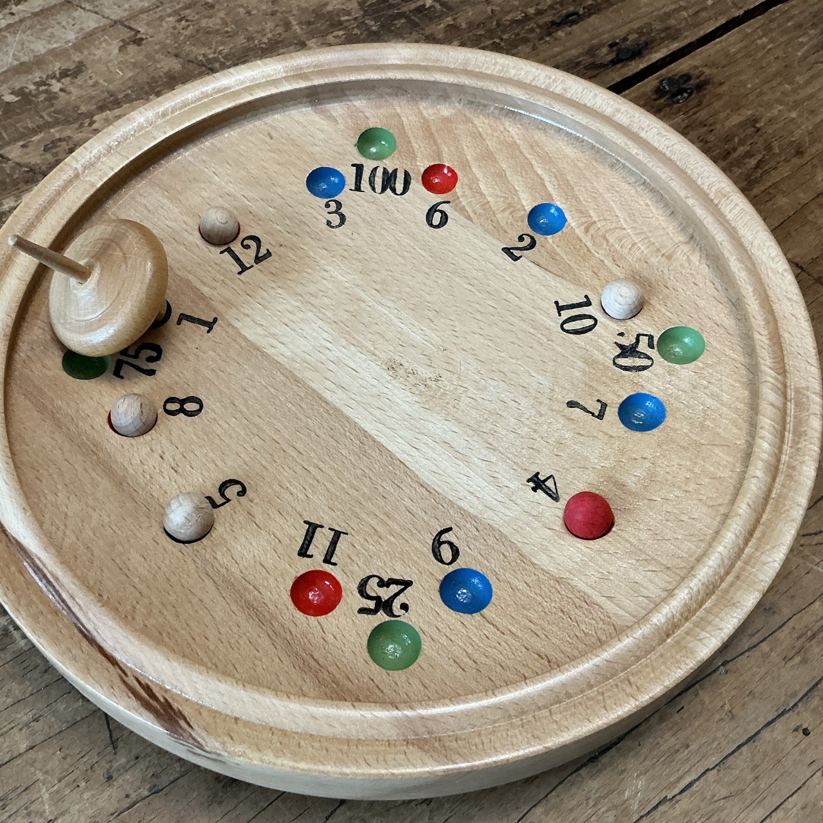 Vintage GERMAN ROULETTE Game No. 605 with Box ‘Made in Germany’ Wooden SPINNER