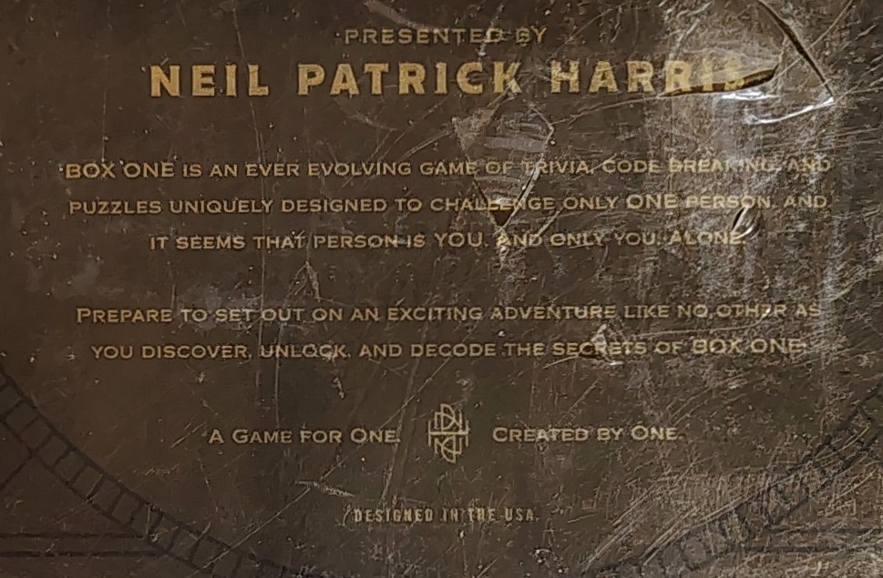 Box One Presented By Neil Patrick Harris Game Theory 11 NEW SEALED