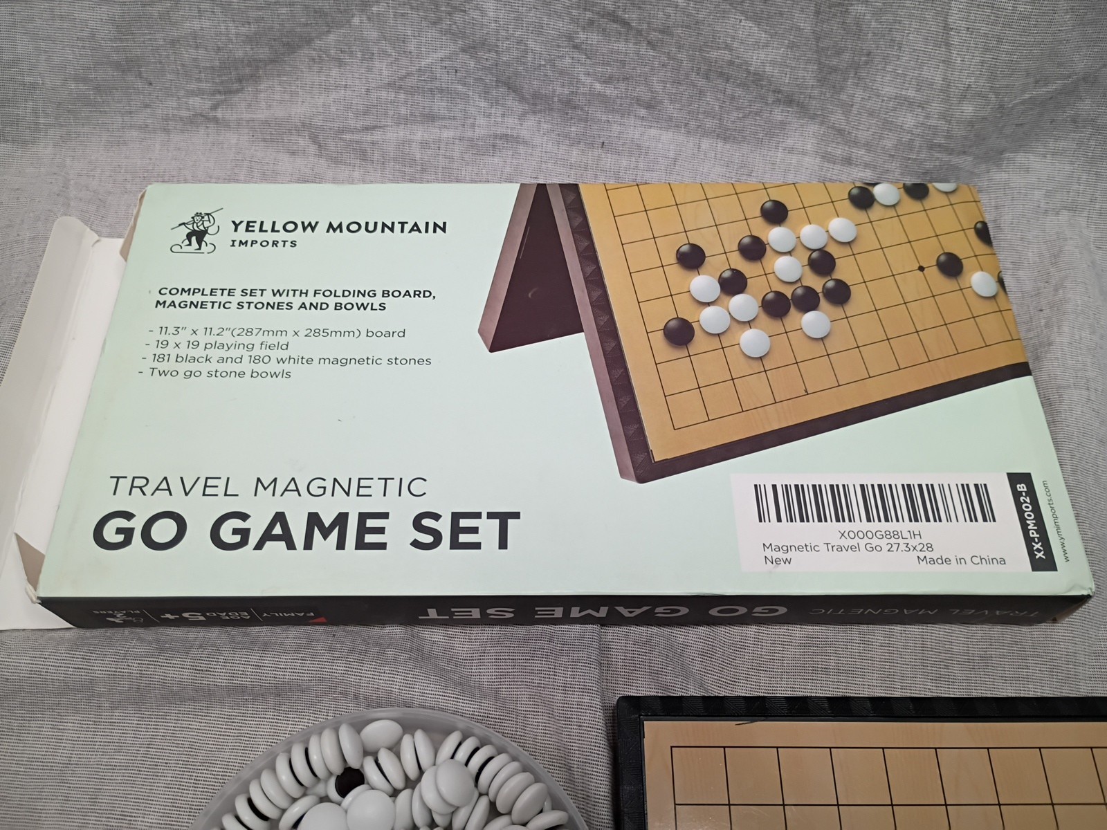 Go Game Set Yellow Mountain Imports 11″ Travel Magnetic 19 X 19