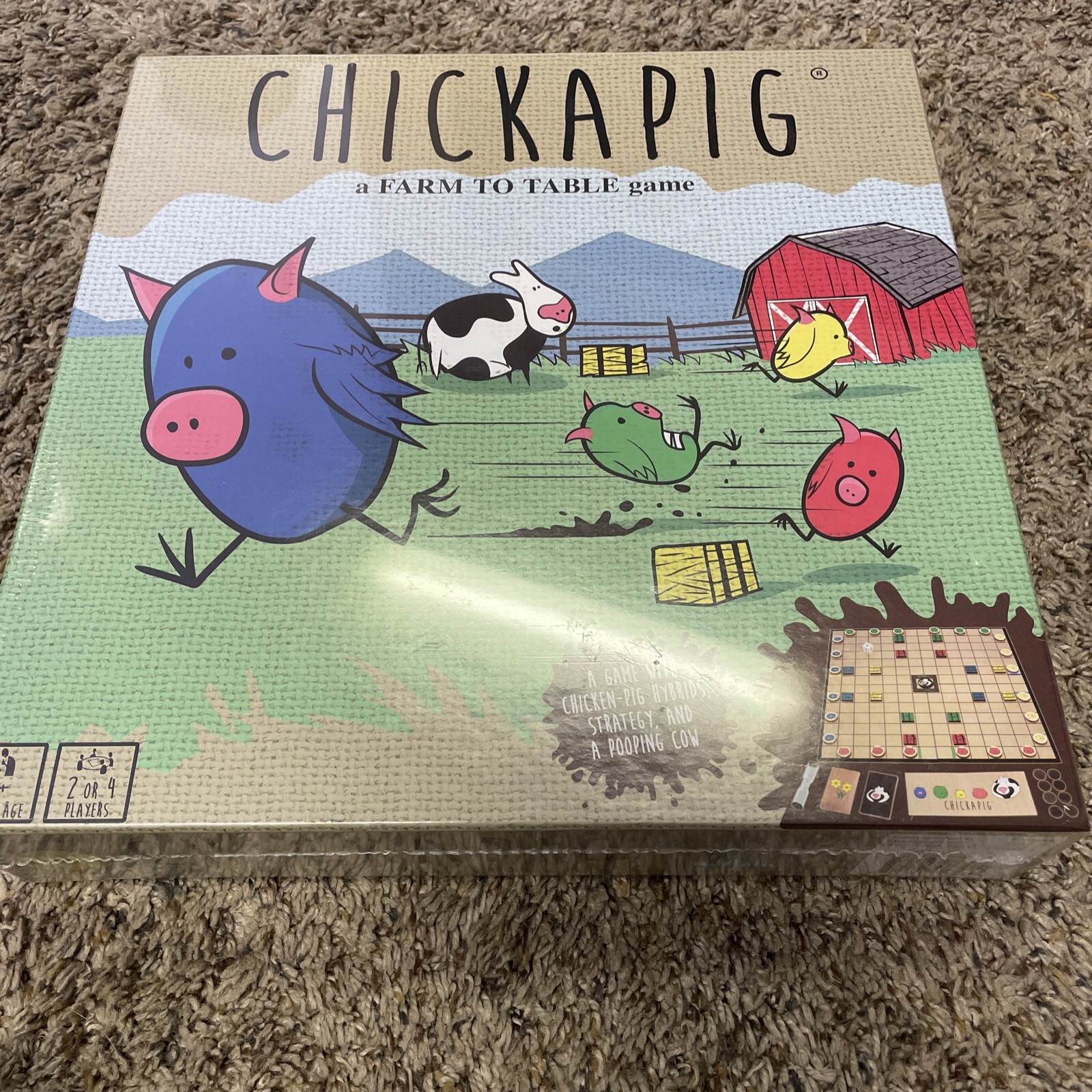 Chickapig Strategic Board Game Family Friendly Game For 2 or 4 Players with …