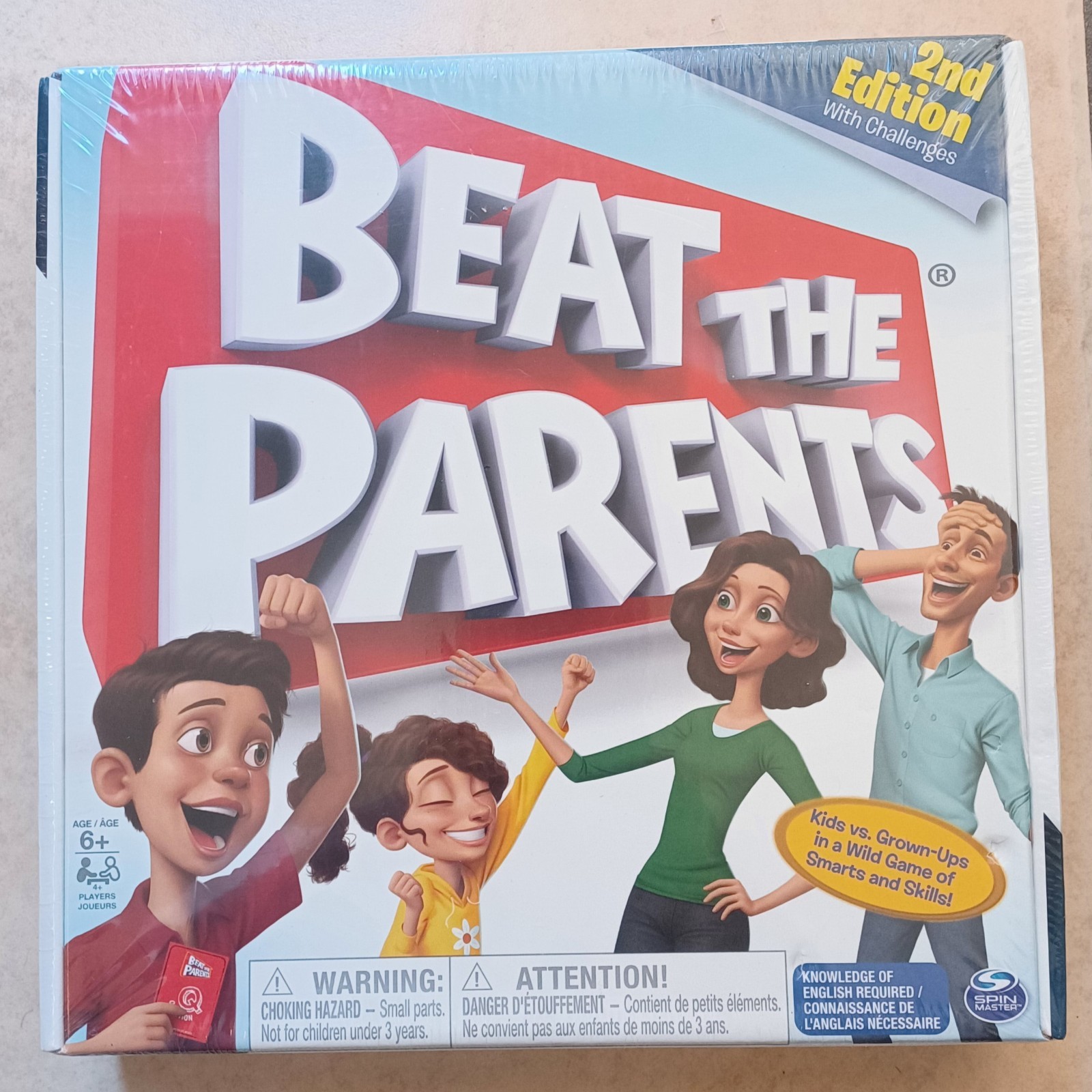 Beat The Parents Board Game NEW SEALED Ages 6+ Family/Kids Multi Trivia A8