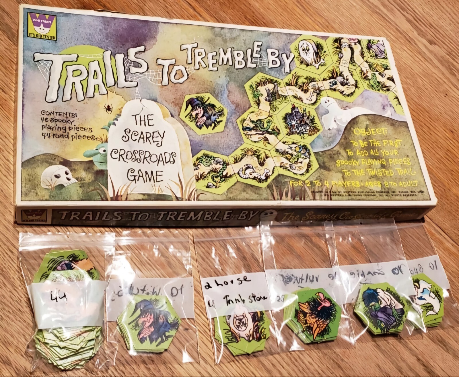 Vintage 1971 Whitman Trails to Tremble By Scarey Crossroads Game Complete