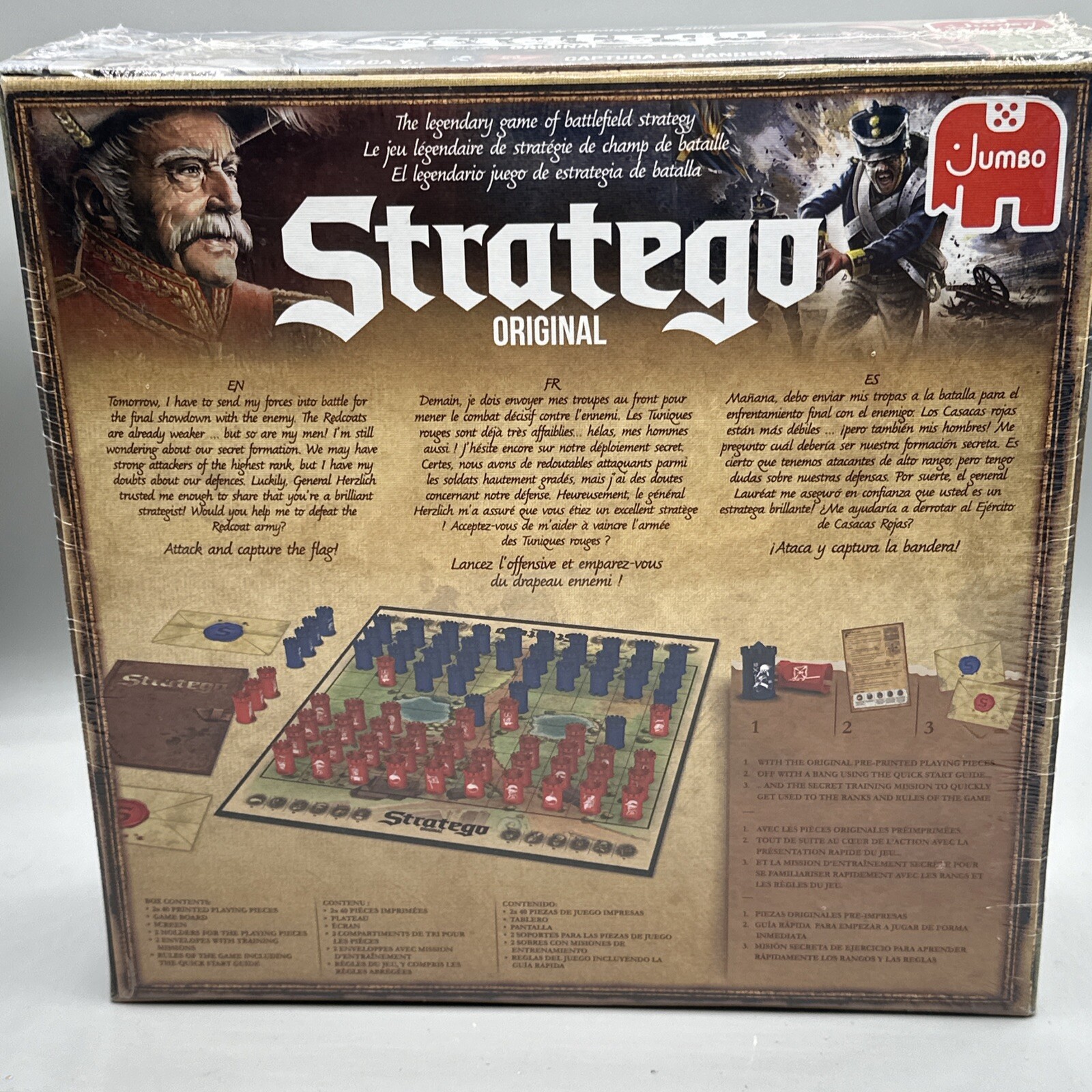 Jumbo, Stratego – Original, Strategy Board Game 2 Players Multicolored SEALED