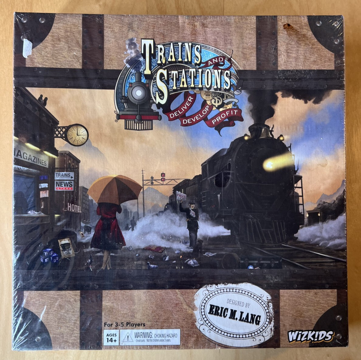 Trains And Stations Board Game Deliver Develop Profit 2013 Wizkids NECA Sealed !