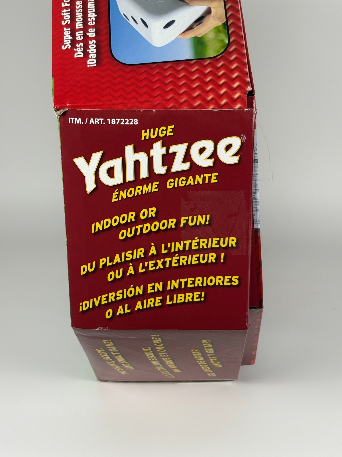 Huge Yahtzee Giant Dice Game Set, Outdoor/Indoor, Lawn Yard, Family Party Fun