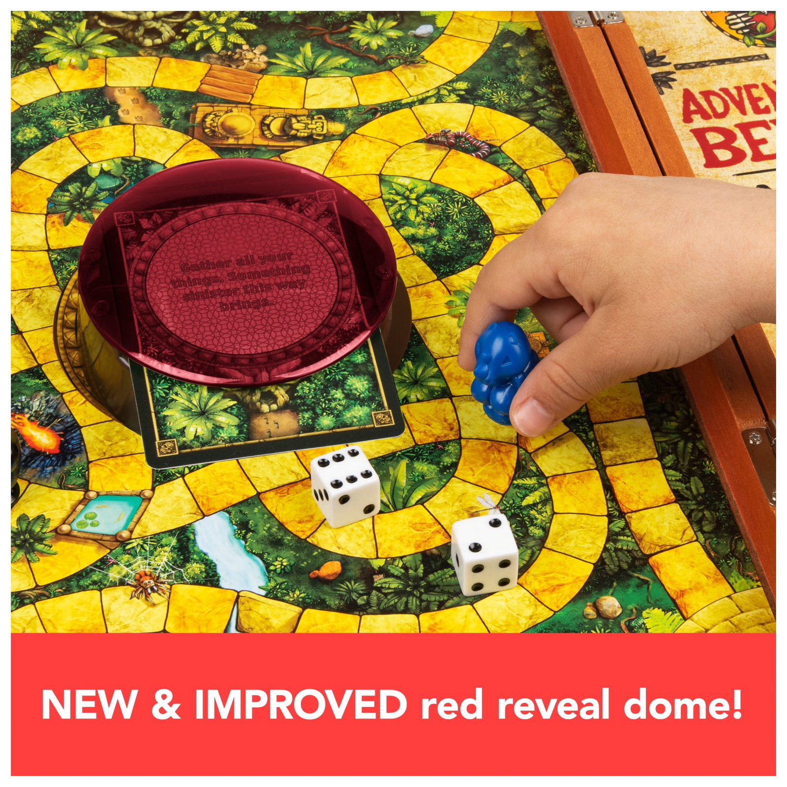Jumanji the Game Real Wooden Box Edition of the Classic Adventure Board Game