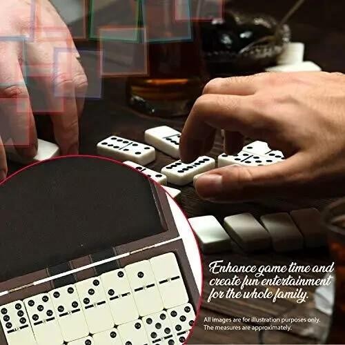 Dominos Jumbo Set Game. Premium Classic 28 Pieces Double Six Domino. Durable ..