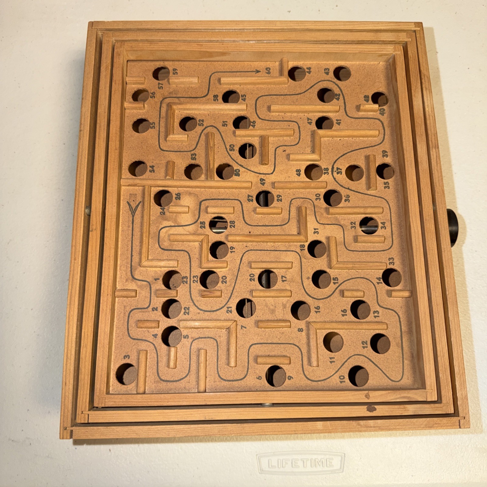 Vintage Labyrinth Board Game of Skill Wooden Maze No Marbles Included