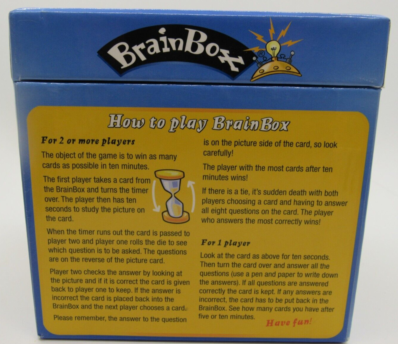 Brain Box ALL AROUND THE WORLD 10 Min Memory Recall Game NEW! MindWare Geography