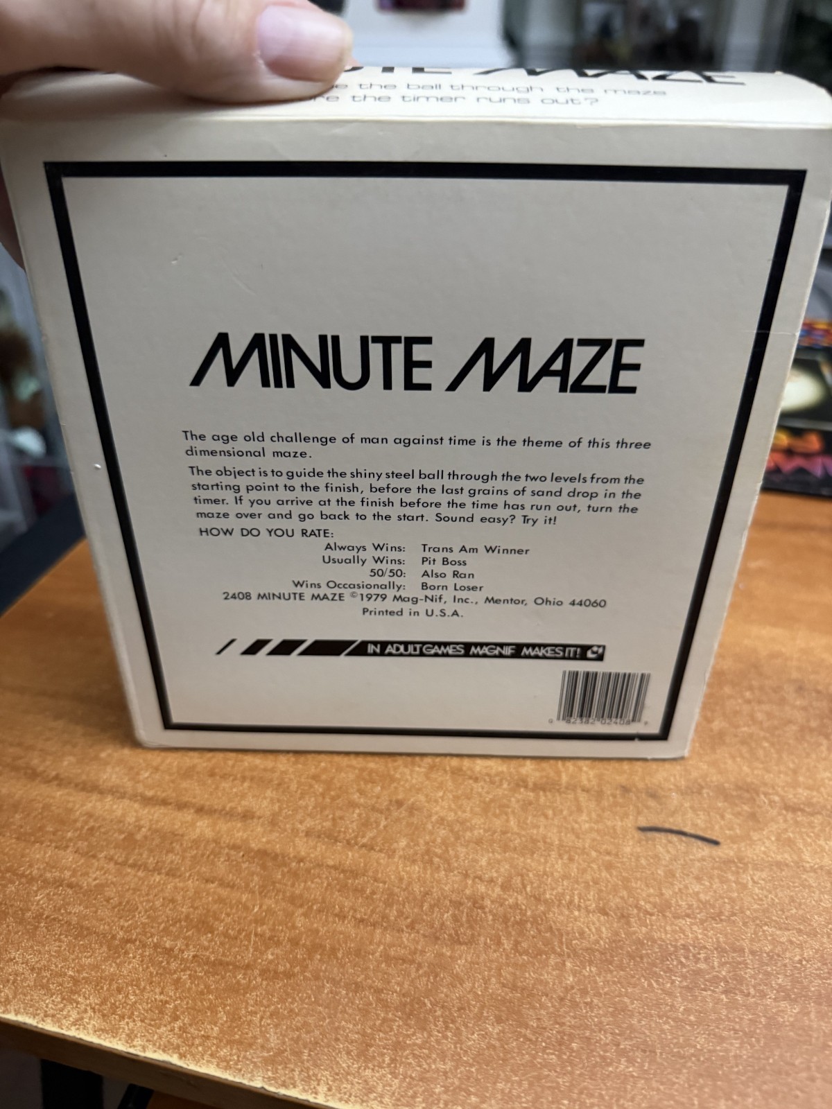 VTG Mag-Nif: Minute Maze Brain Teaser With Marble Used w Box & Built in Timer