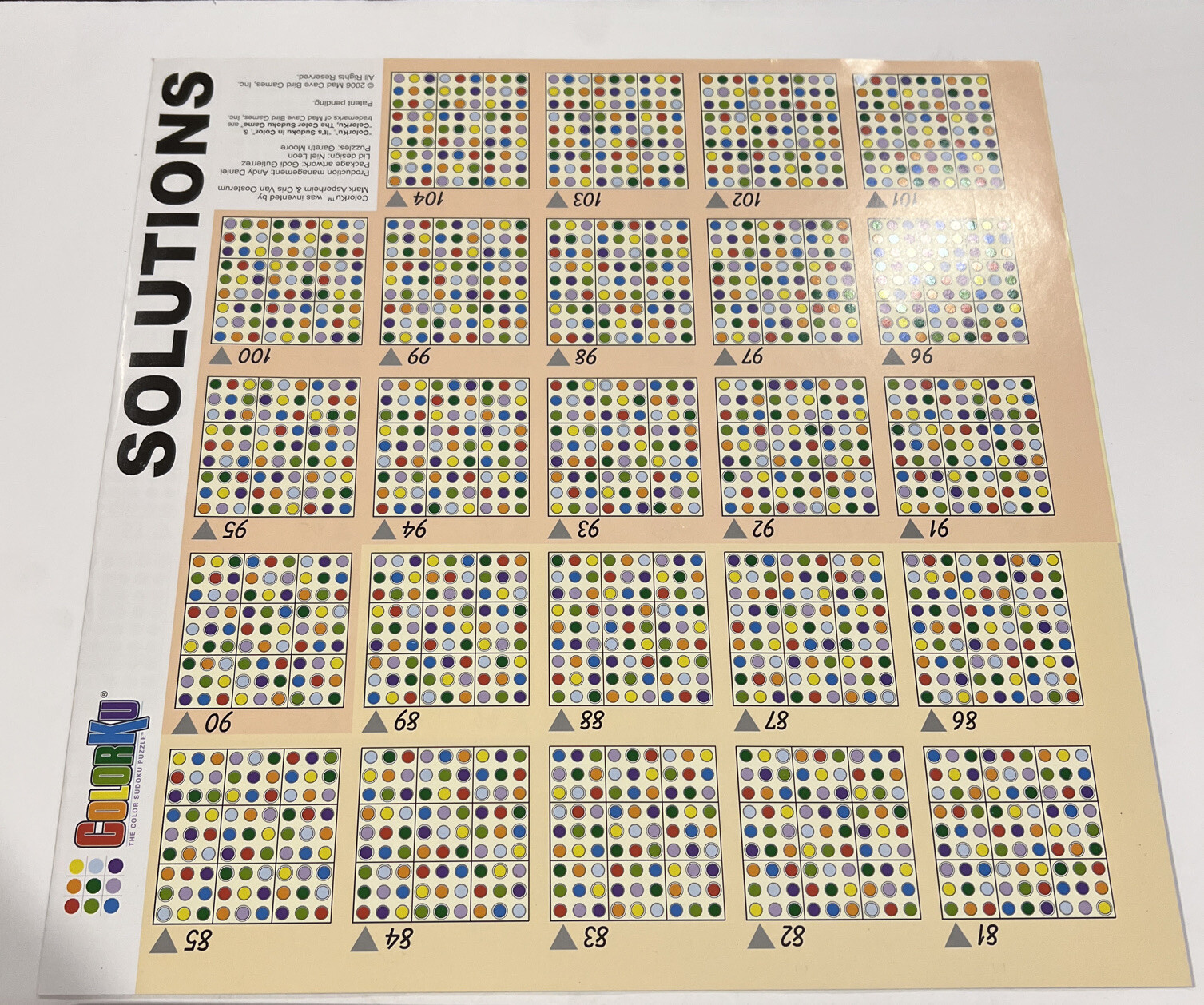 Colorku The Color Sudoku Puzzle – Replacement PARTS – Wooden Game Board