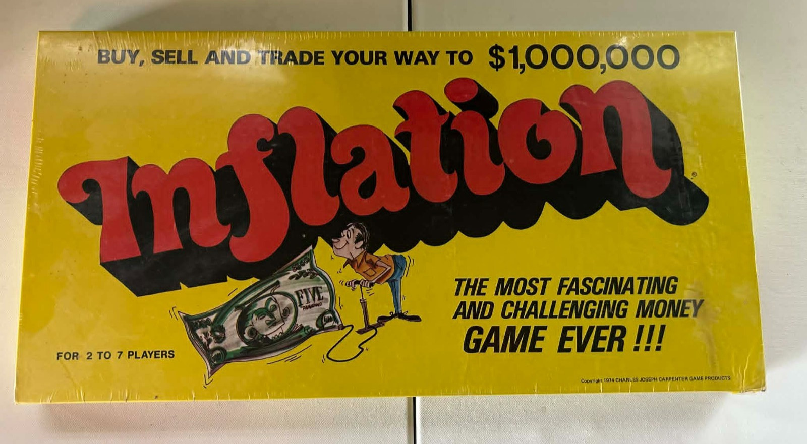 Vintage 1974 NOS Inflation Board Game FACTORY SEALED COMPLETE Charles Carpenter