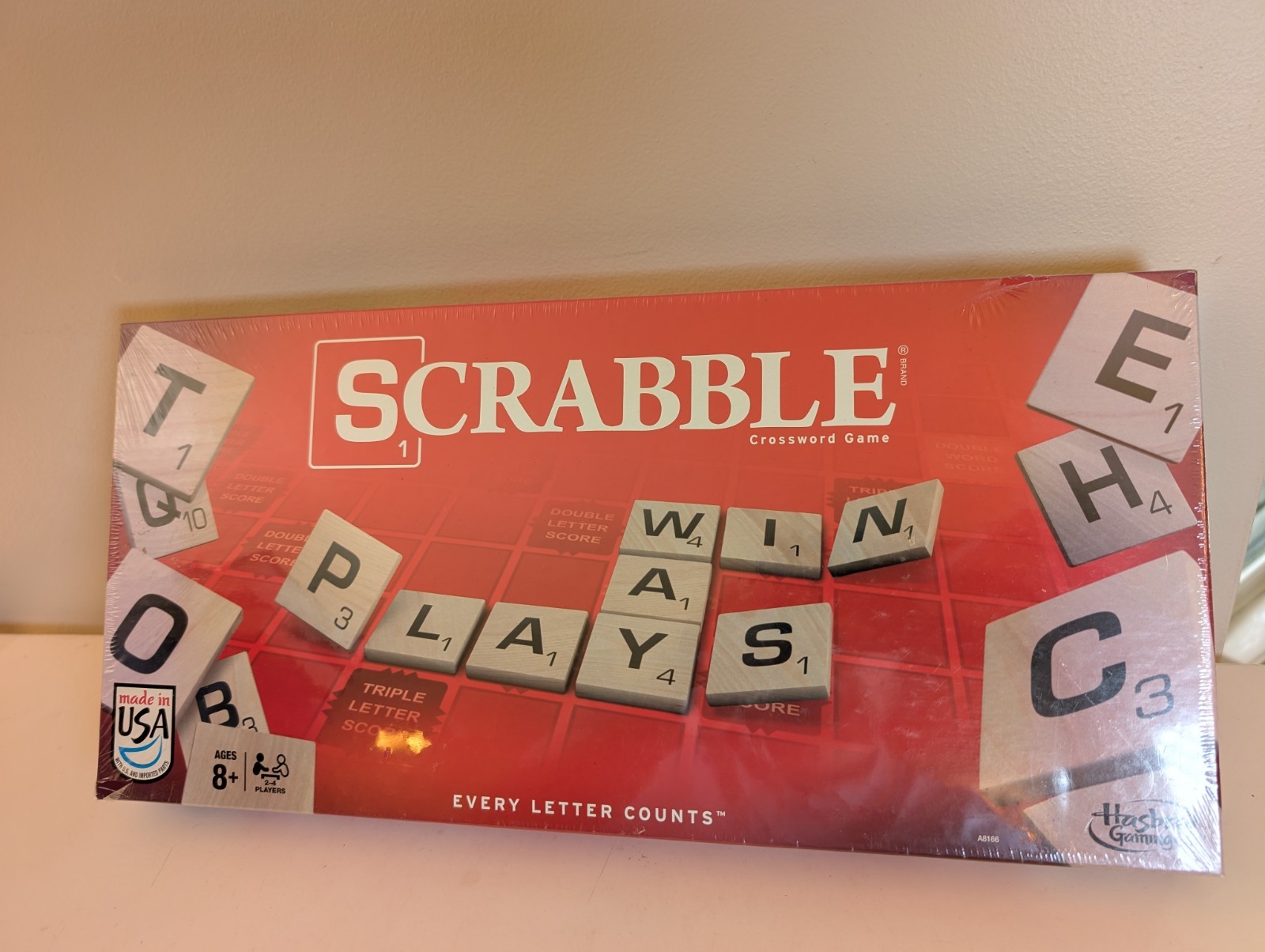 Hasbro Gaming Scrabble Crossword Game Made in USA New Sealed
