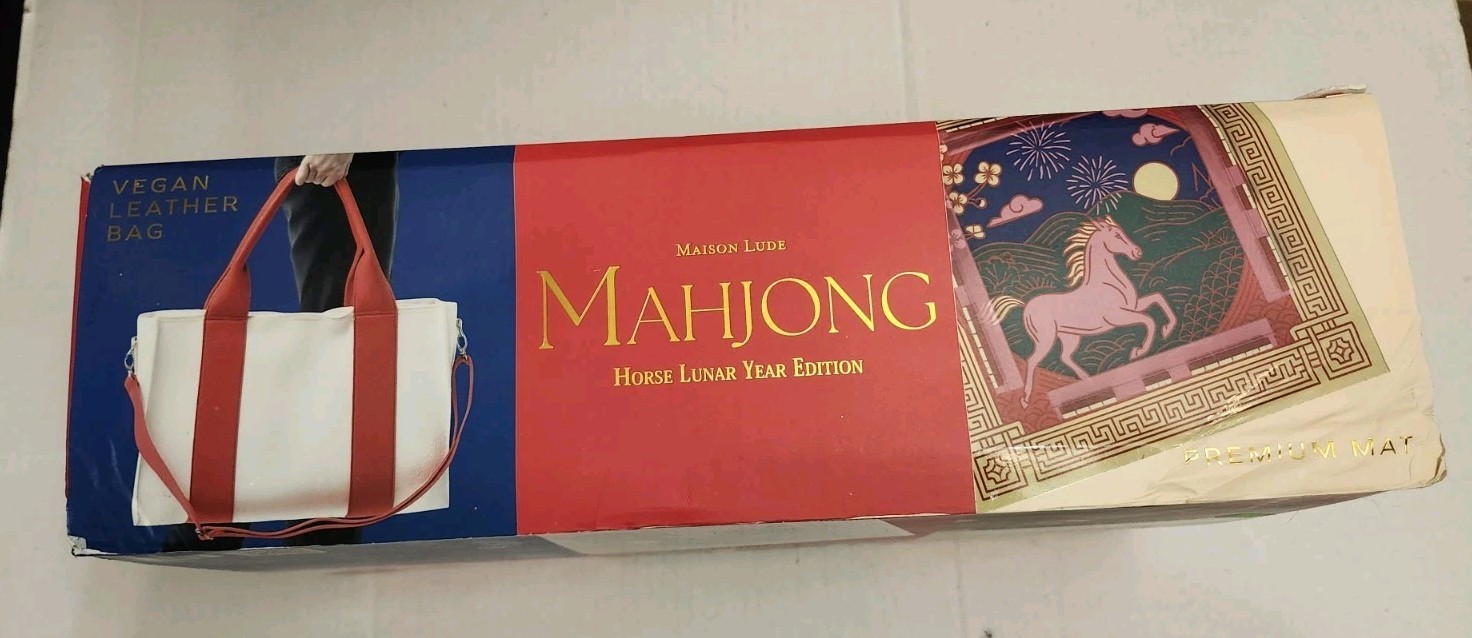 NEW Maison Lude Deluxe Acrylic HORSE LUNAR YEAR EDITION Mahjong Starter Set