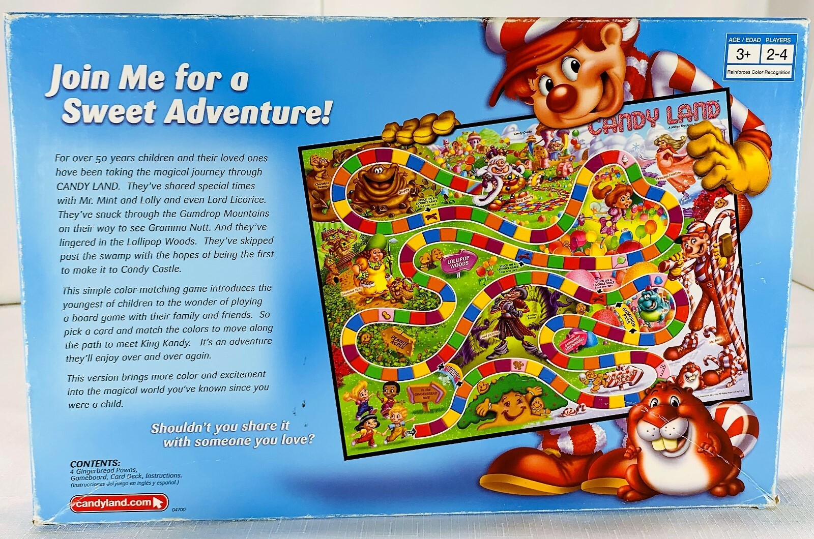 2002 Candy Land Board Game by Milton Bradley Complete Very Good Cond FREE SHIP
