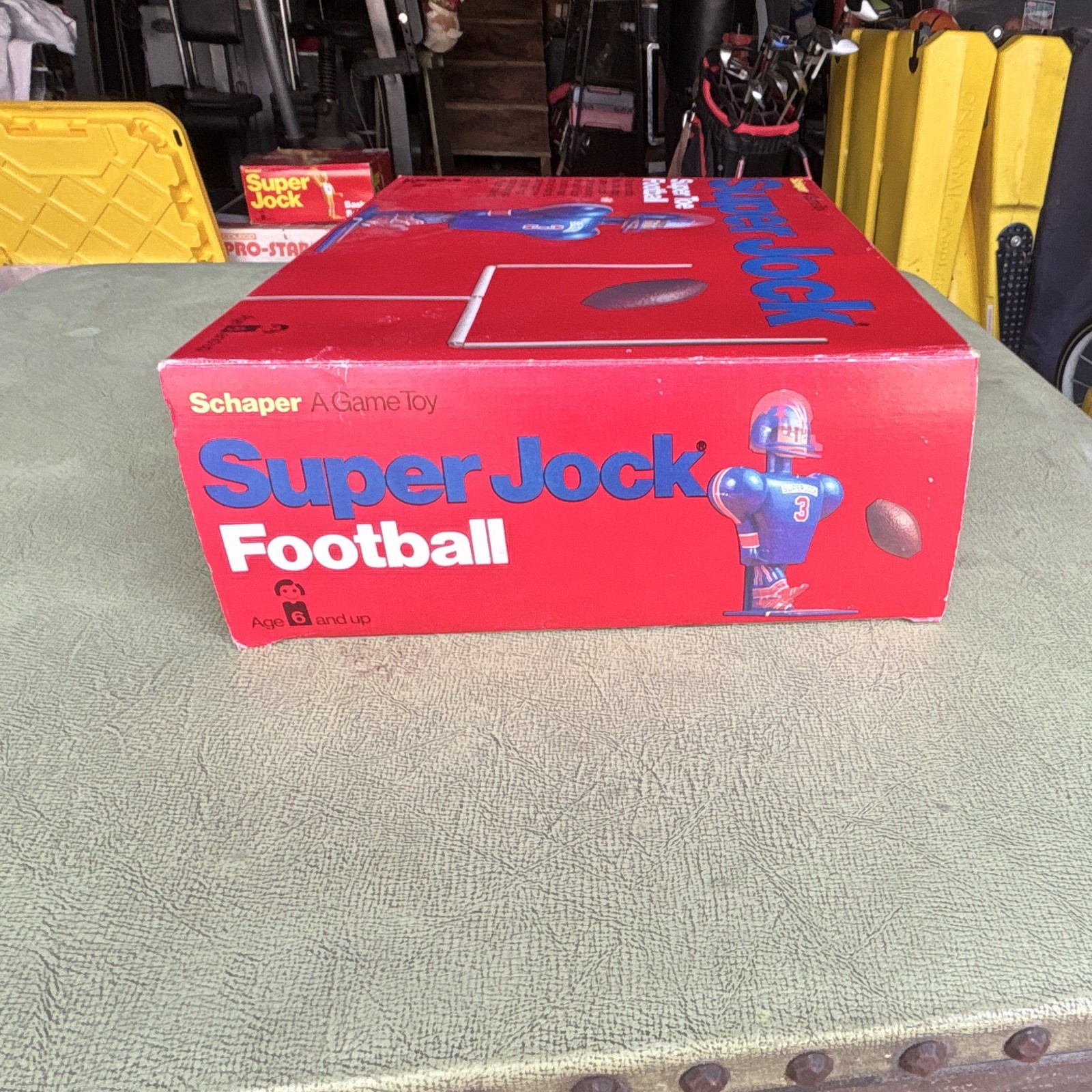 Schaper Super Jock Football Skill & Action Game Vintage w/ Box Instructions