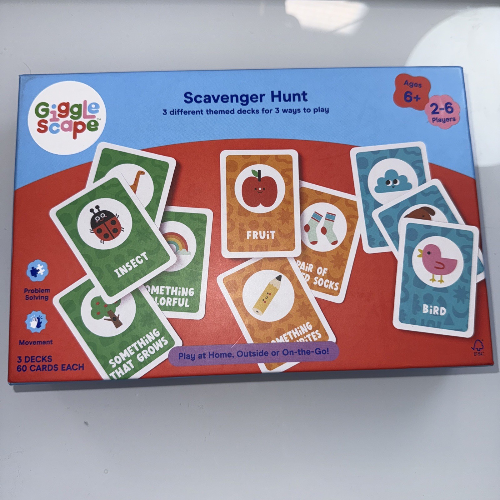 Giggle Scape Scavenger Hunt – 3 Decks 60 Cards Each 2-6 Players