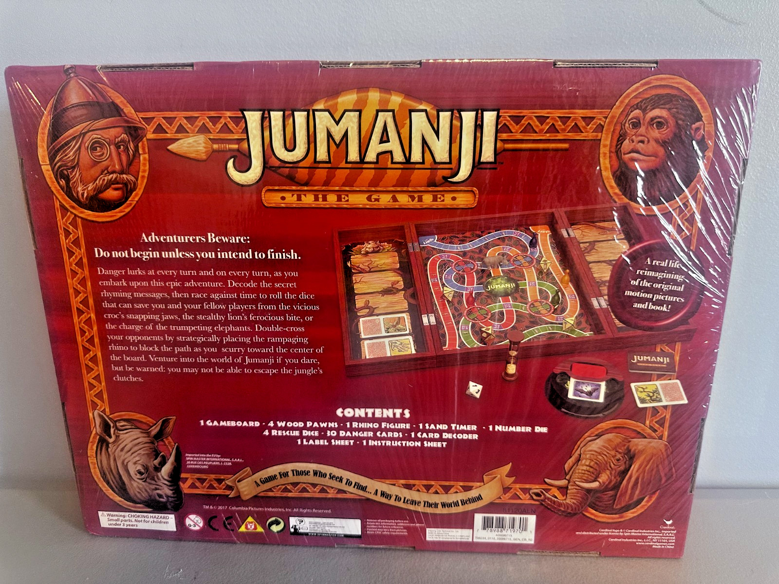 Jumanji the Game Real Wooden Box Edition of the Classic Adventure Board – SEALED