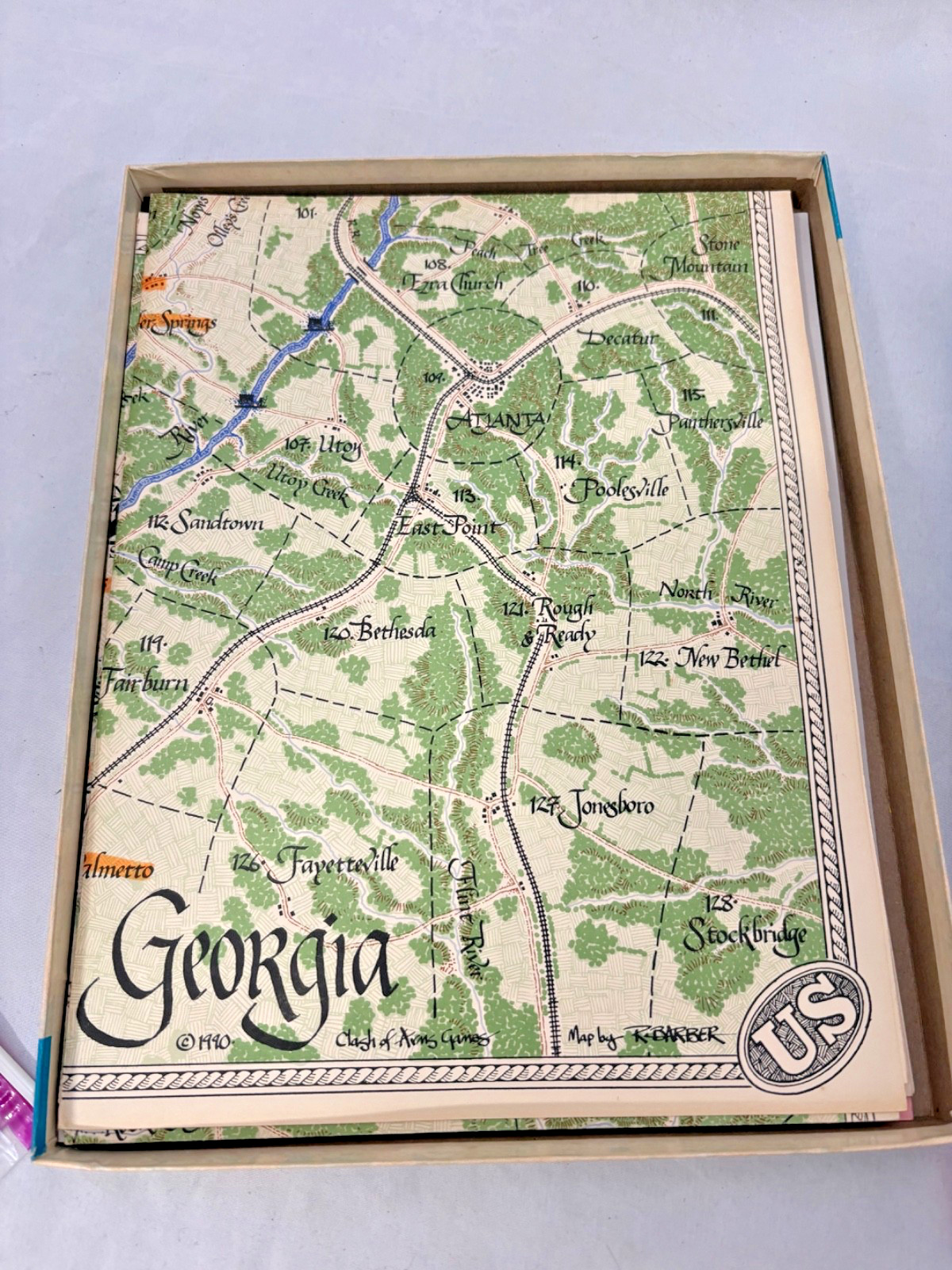 Marching Through Georgia – Clash of Arms 1990 – Complete – Bookshelf Board Game