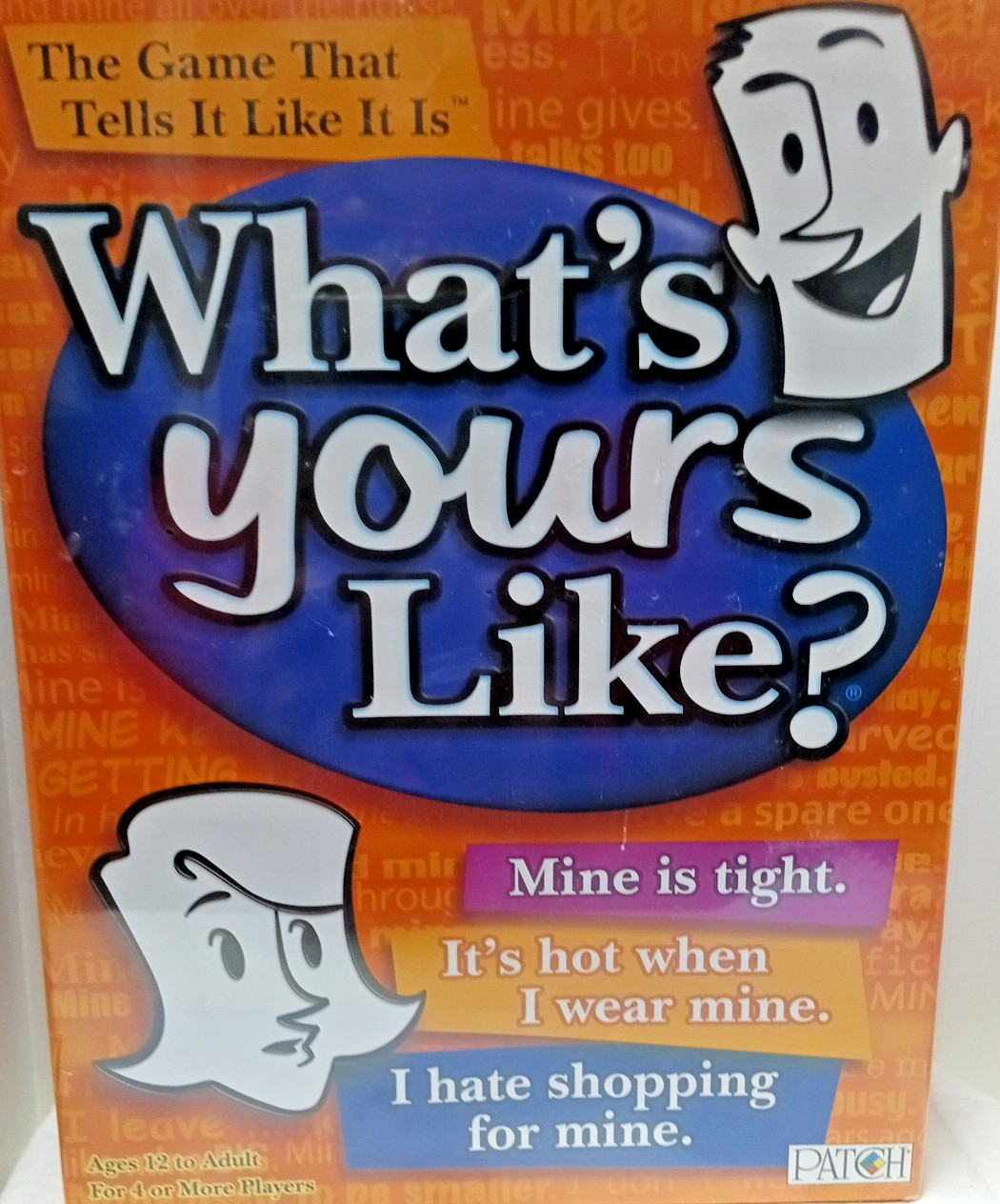 WHAT’S YOURS LIKE? Game by Patch the Game That Tells It Like it Is Age 12+ NEW