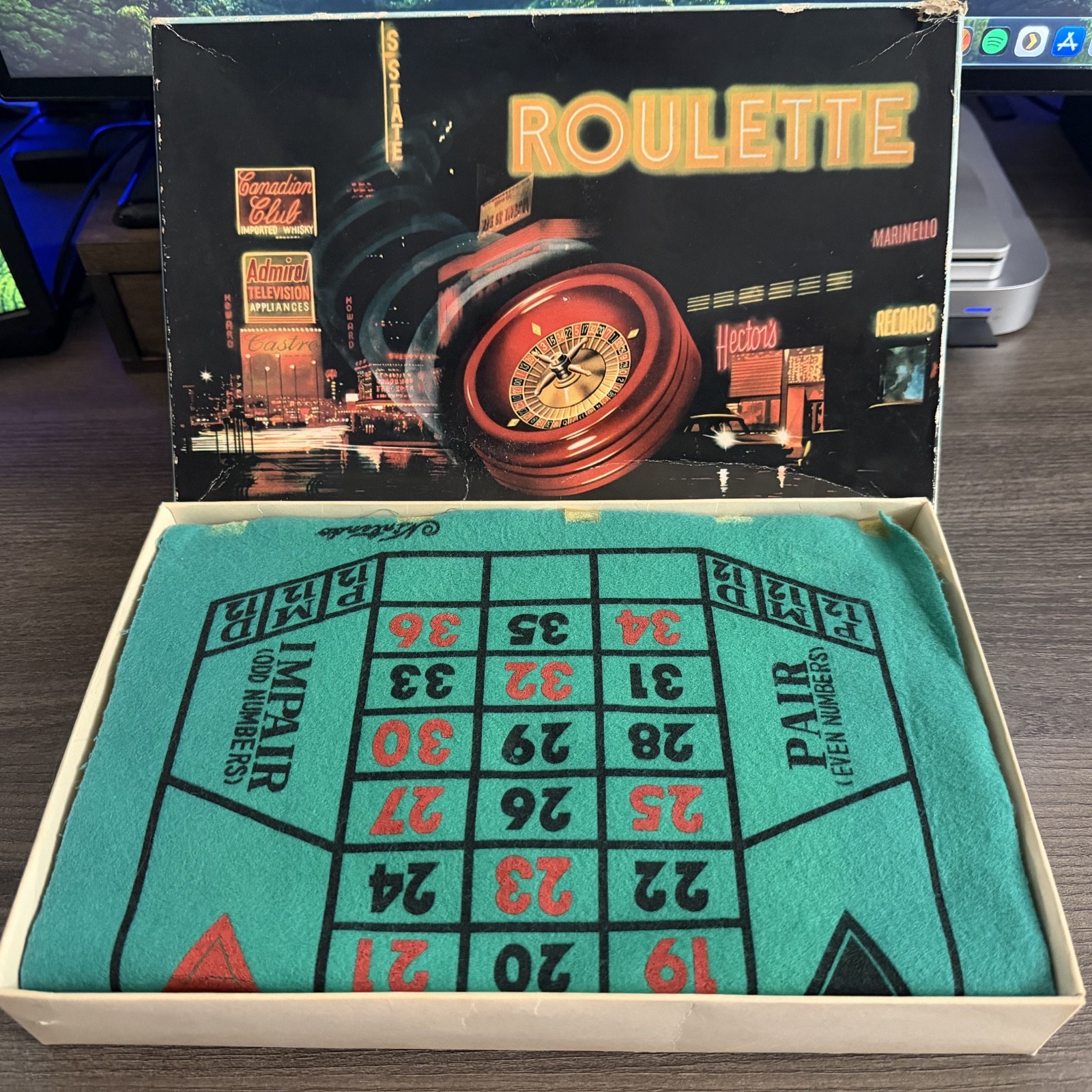 Nintendo N9 Roulette Casino Board Game Set – 1960s 60s – Japan – Vintage – RARE