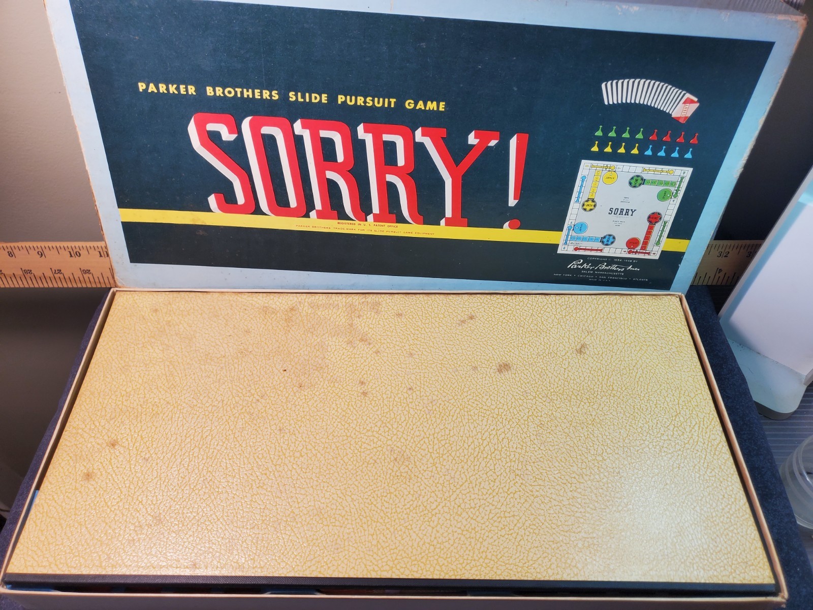 3 Vtg 1950’s & 60’s Parker Bros. Board Games. Monopoly, Sorry, Risk. With Instr.