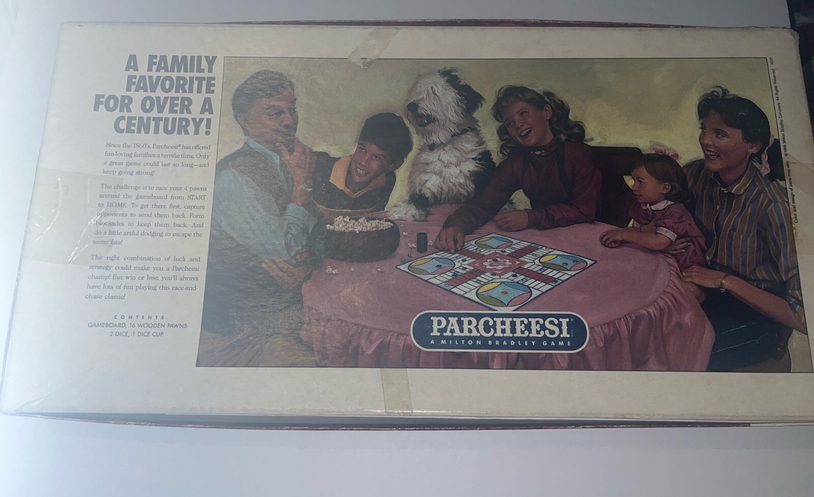 PARCHEESI BOARD GAME Royal Game of India Milton Bradley #4037 Family Game Night