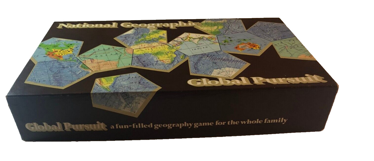National Geographic Global Pursuit Family Board Game Complete 1987 Geography