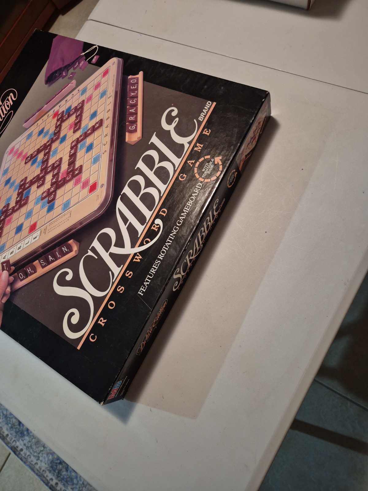 Vintage 1989 Milton Bradley 4034 Scrabble Deluxe Edition Board Game