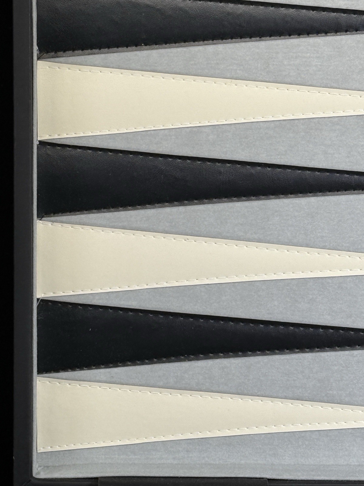 WE Games Gray/Black Leatherette Backgammon Set 11 X 18” Closed