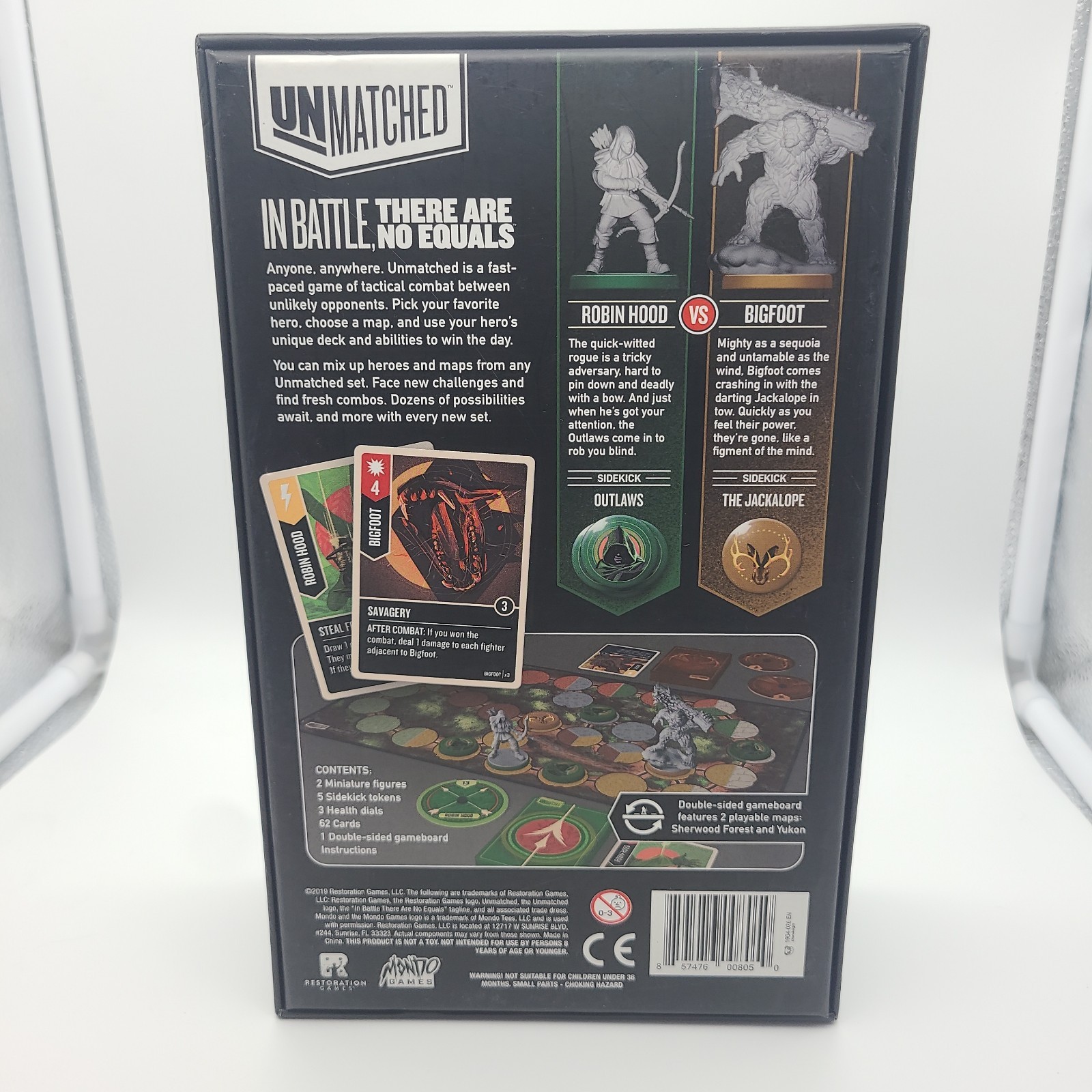 Restoration Games Unmatched Robin Hood Vs. Bigfoot Board Game Mondo Complete