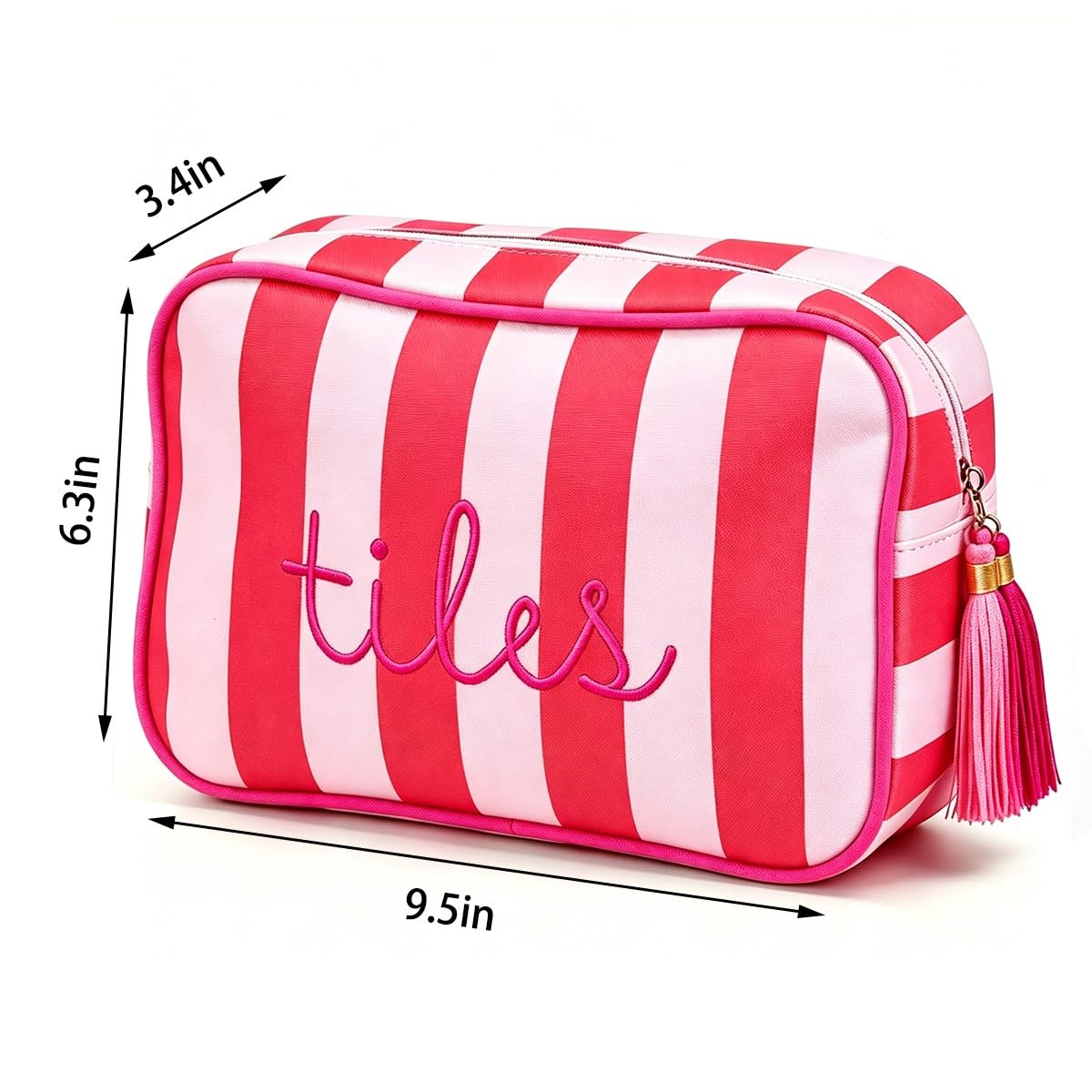 Mahjong Tile Bag, Thickened Canvas Zippered Mahjong Storage Pouch, Embroidere…