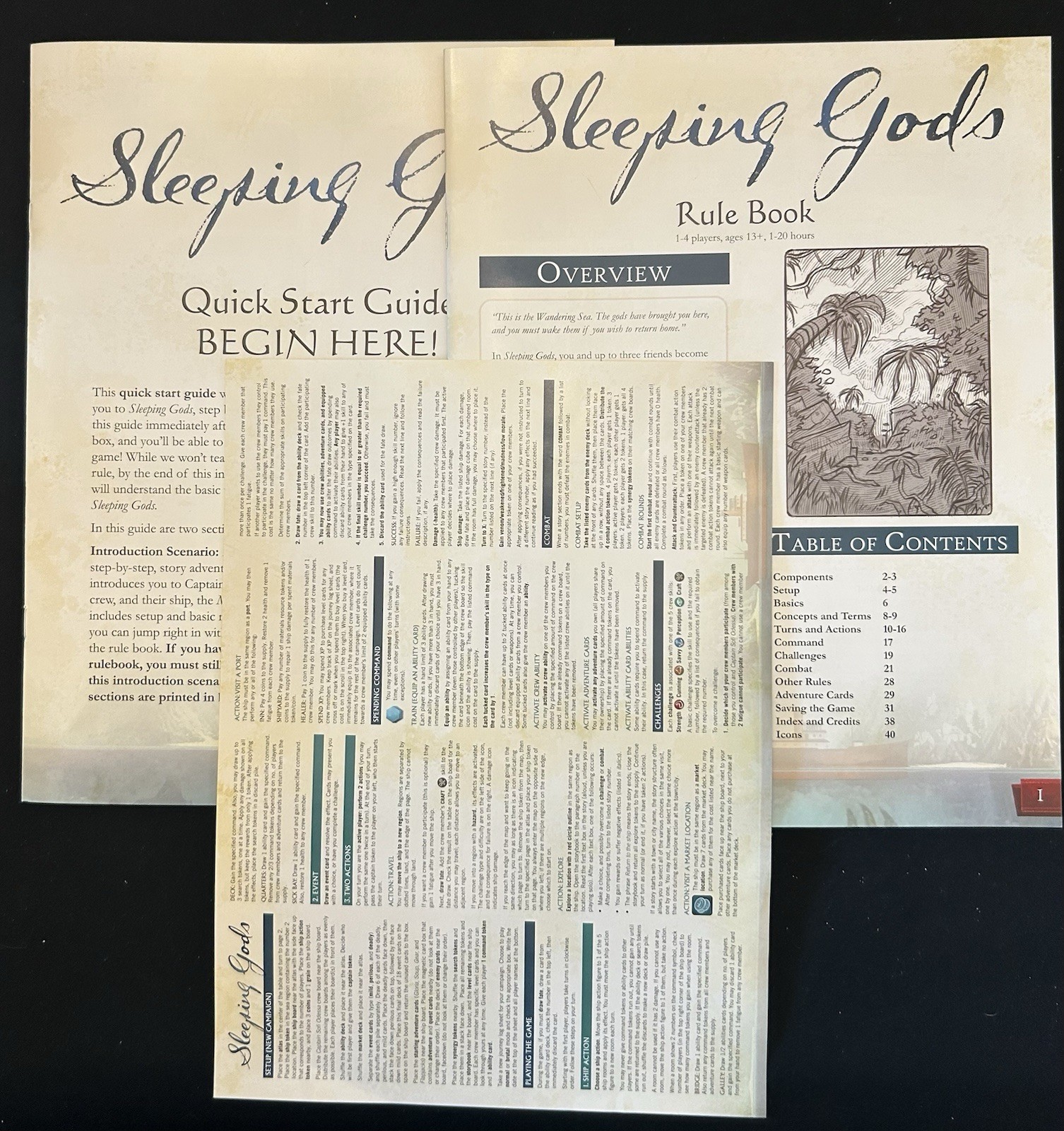 Sleeping Gods Board Game Red Raven Complete VG