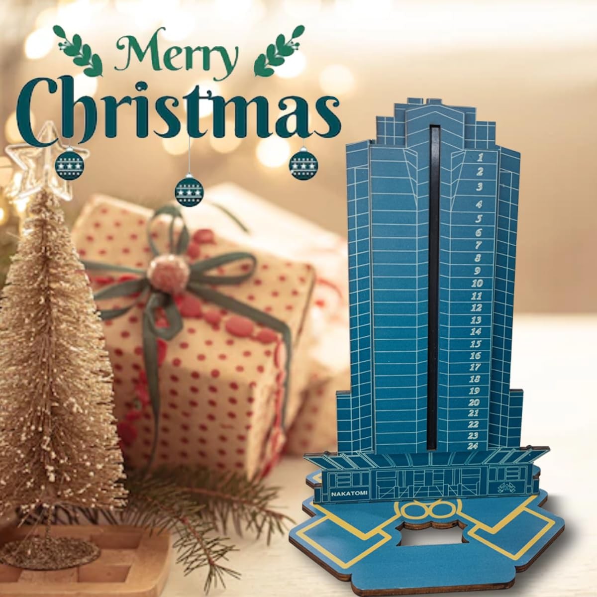 Die Hard Advent Calendar 2025,Wooden 24 Days Blue