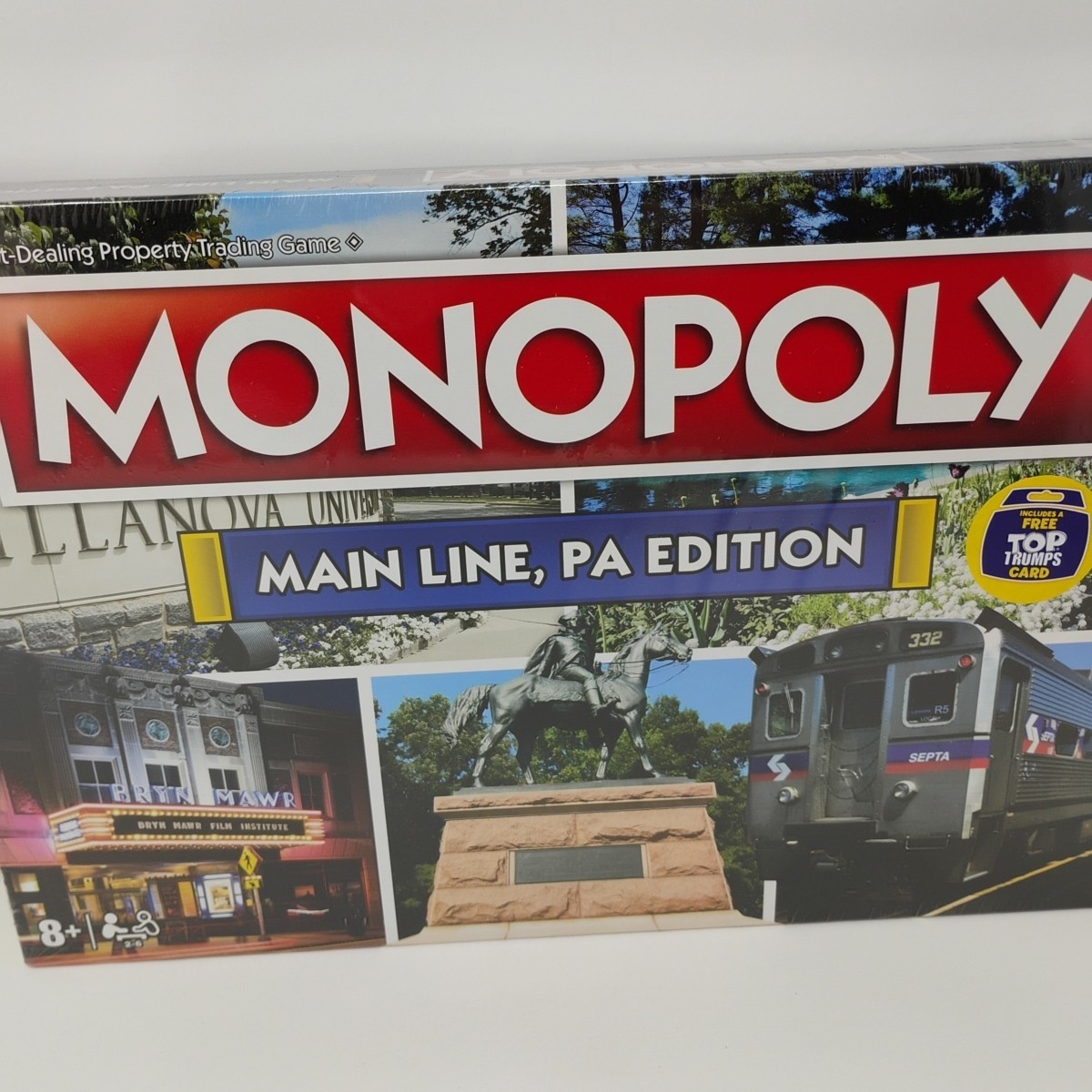 Monopoly Main Line PA Edition Board Game Factory Sealed w Free Top Trumps Card