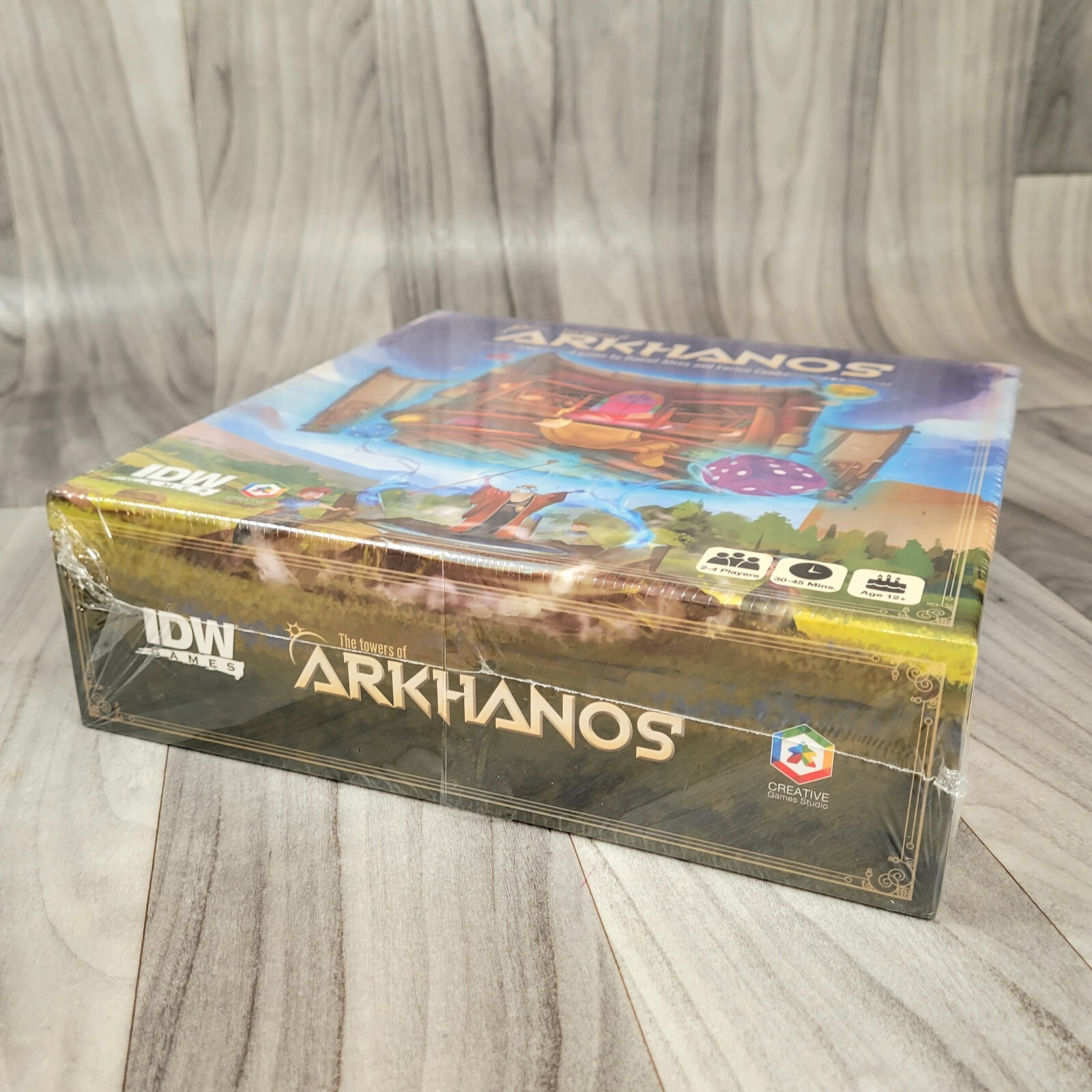 THE TOWERS OF ARKHANOS Dice Drafting Board Game, IDW Games 2019, Daniel Alves