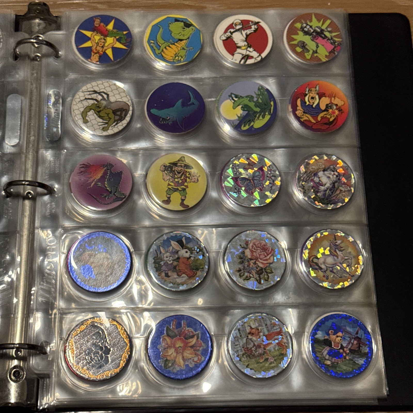 8 Page Pog Cap Collector Album With 160 Pogs